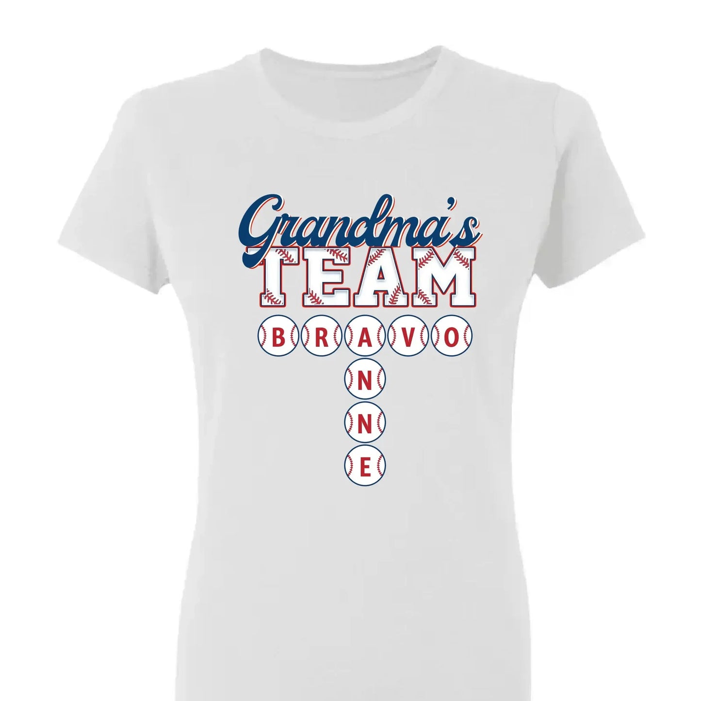 Baseball Grandma's Team Crossword Puzzle Art – Personalized Shirt, Custom Gift for Proud Baseball Grandmas Ezcustomize