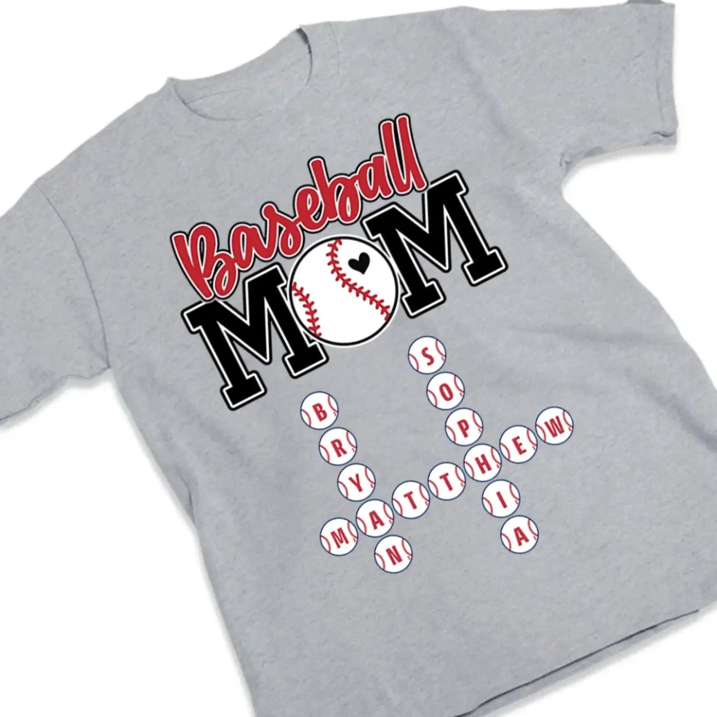 Baseball Mom & Grandma Crossword Puzzle Art – Personalized Shirt, Custom Gift for Proud Baseball Moms and Grandmas Ezcustomize