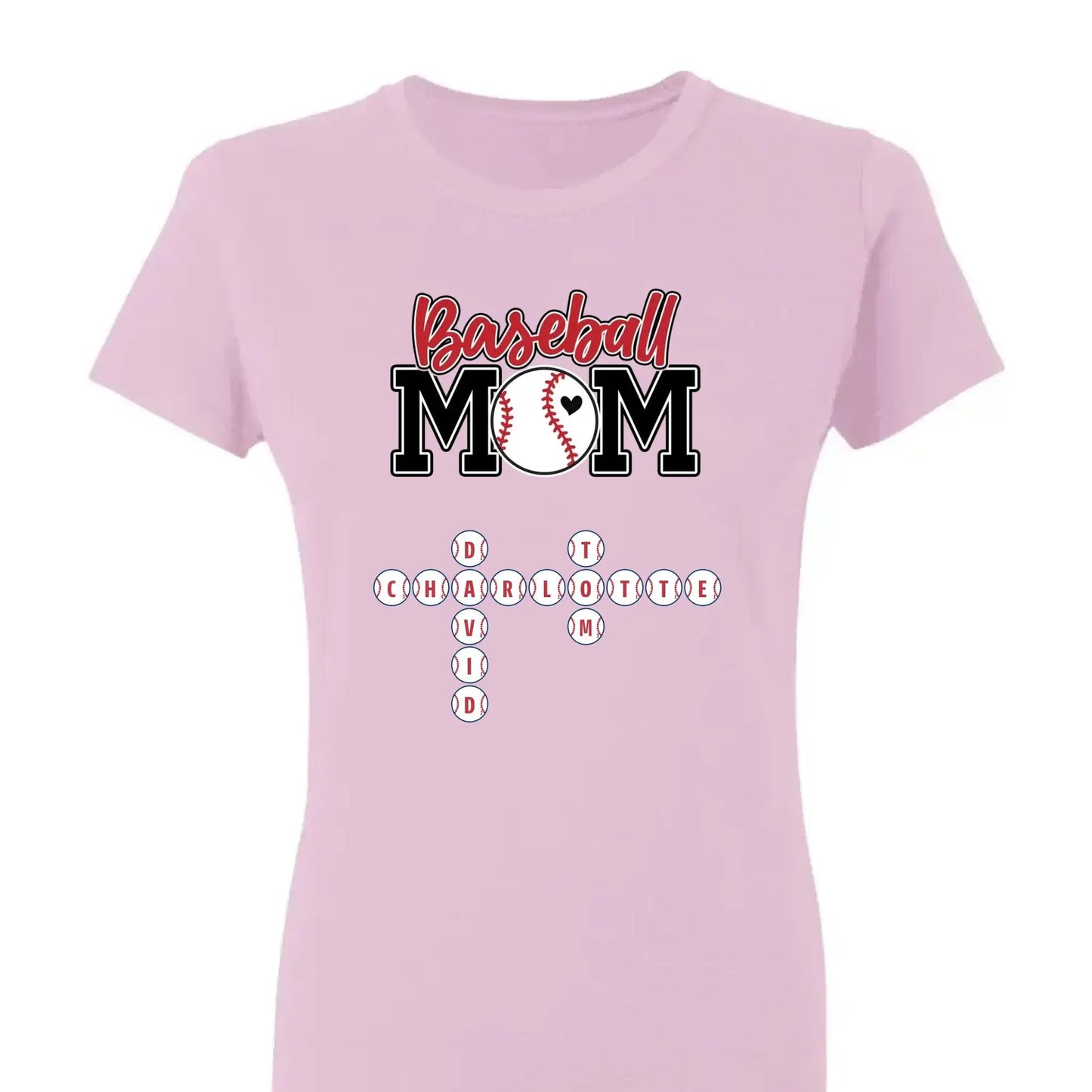 Baseball Mom & Grandma Crossword Puzzle Art – Personalized Shirt, Custom Gift for Proud Baseball Moms and Grandmas Ezcustomize