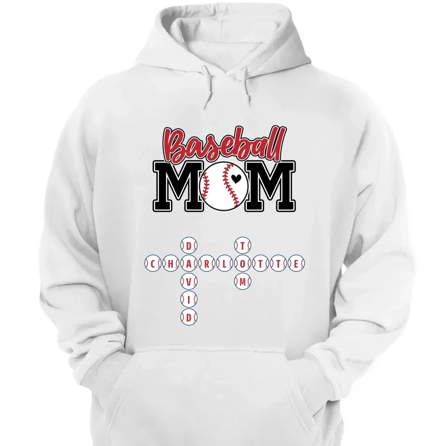 Baseball Mom & Grandma Crossword Puzzle Art – Personalized Shirt, Custom Gift for Proud Baseball Moms and Grandmas Ezcustomize