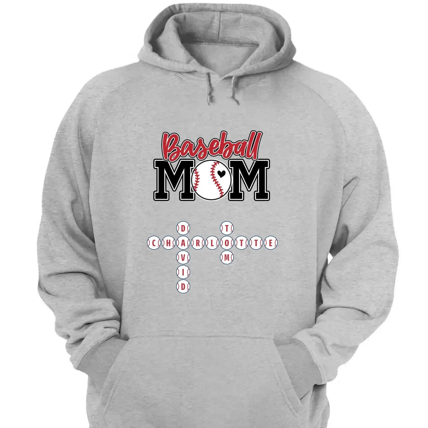 Baseball Mom & Grandma Crossword Puzzle Art – Personalized Shirt, Custom Gift for Proud Baseball Moms and Grandmas Ezcustomize