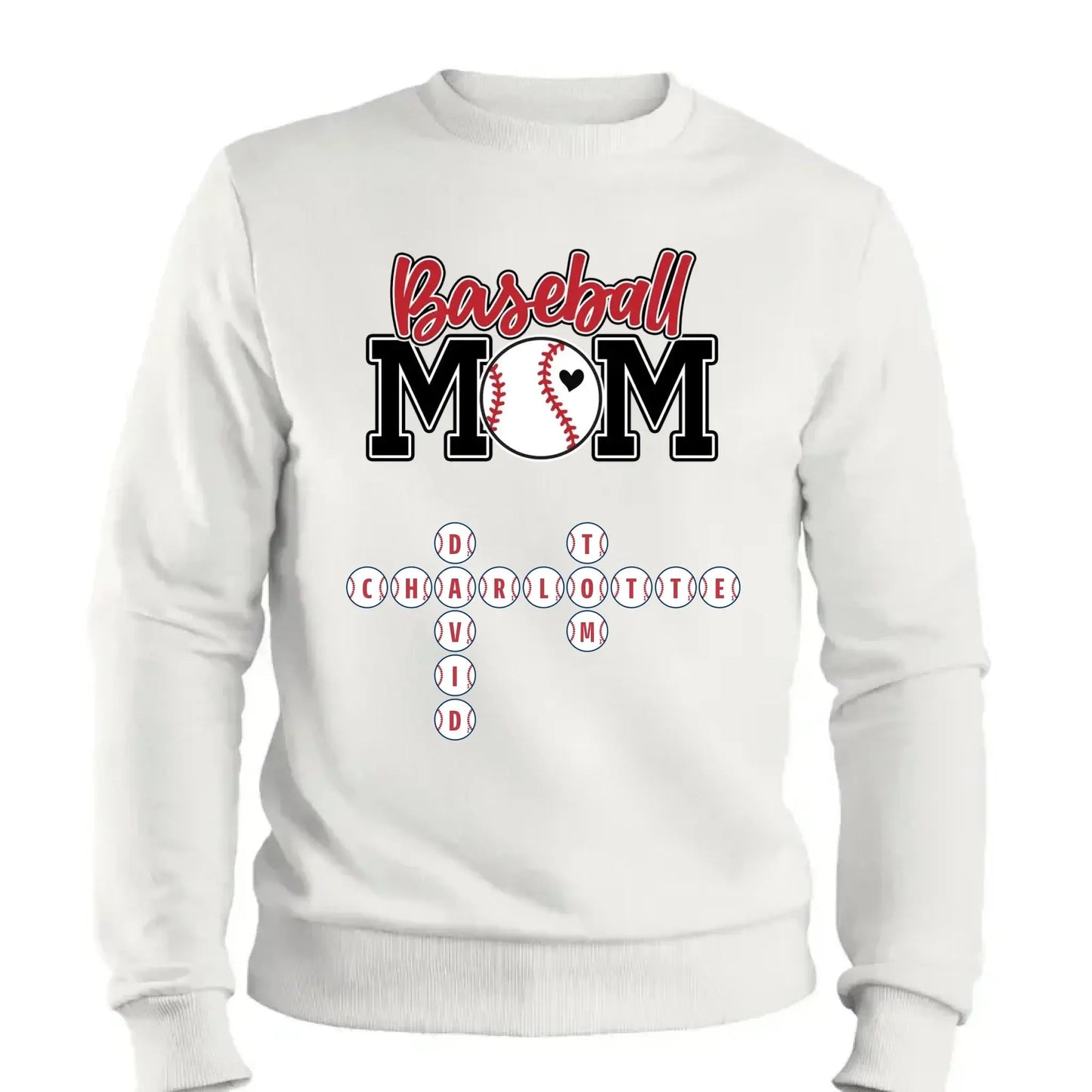 Baseball Mom & Grandma Crossword Puzzle Art – Personalized Shirt, Custom Gift for Proud Baseball Moms and Grandmas Ezcustomize