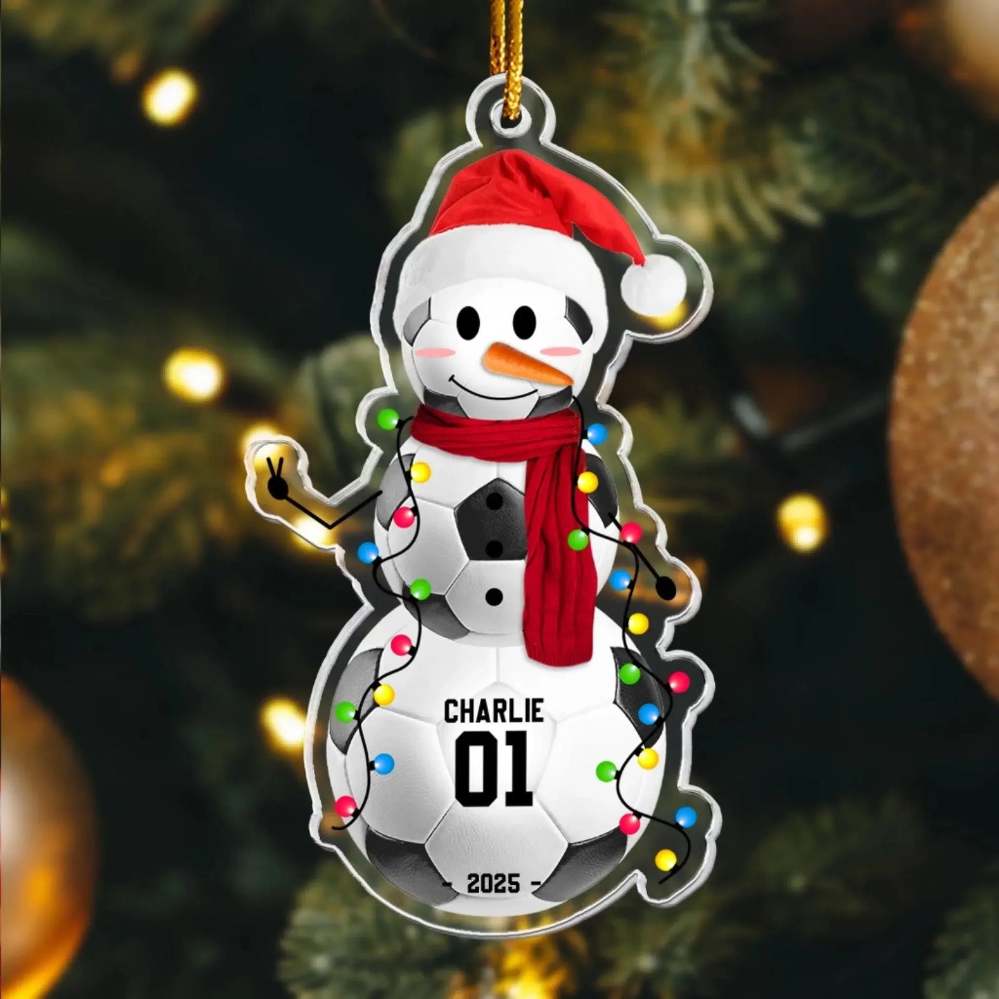 Baseball Snowman - Personalized Acrylic Ornament - Custom Christmas Gift for Players, Team Members, and Boys Ezcustomize