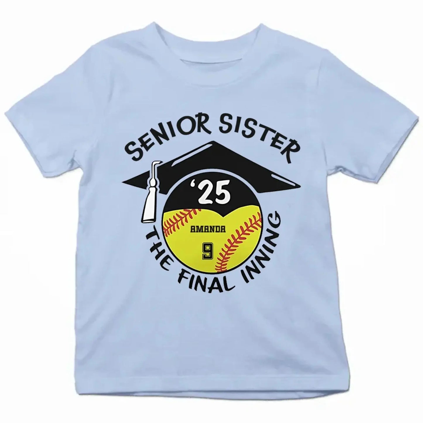 Baseball/Softball Senior 2025 Family Shirt – Personalized T-Shirt – Custom Graduation Gift for Proud Baseball Families Ezcustomize