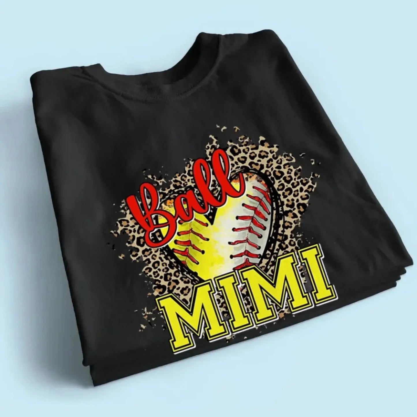 Baseball & Softball Grandma Heart Shirt – Personalized T-Shirt – Custom Sports Shirt for Proud Grandmas on Game Day or Mother’s Day Ezcustomize