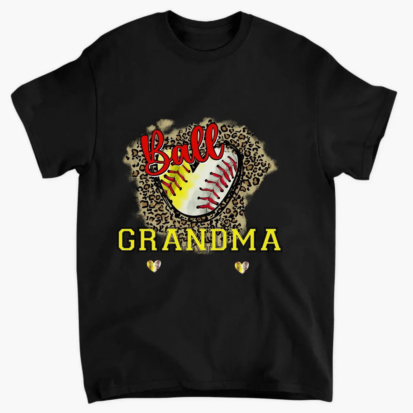 Baseball & Softball Grandma Heart Shirt – Personalized T-Shirt – Custom Sports Shirt for Proud Grandmas on Game Day or Mother’s Day Ezcustomize