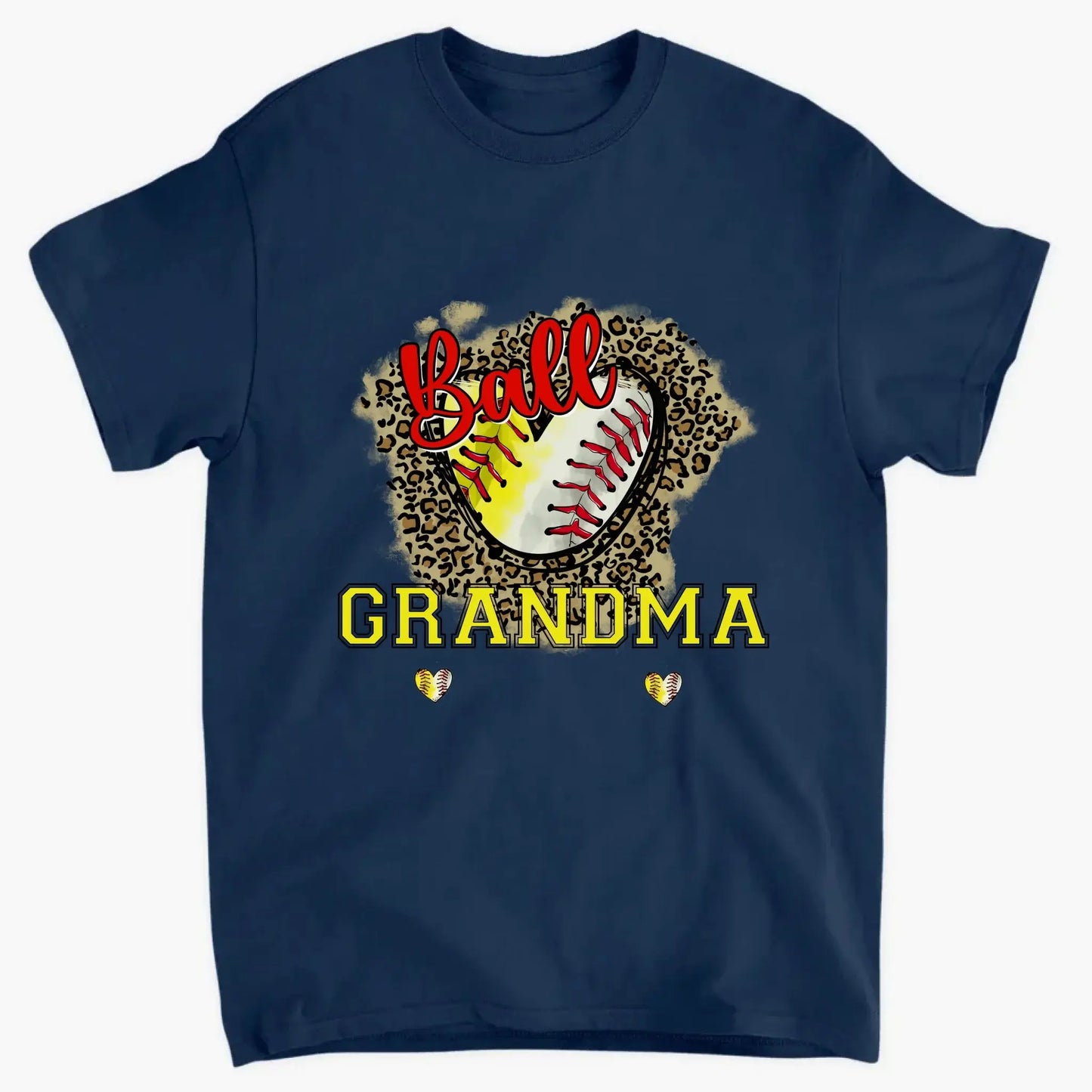 Baseball & Softball Grandma Heart Shirt – Personalized T-Shirt – Custom Sports Shirt for Proud Grandmas on Game Day or Mother’s Day Ezcustomize