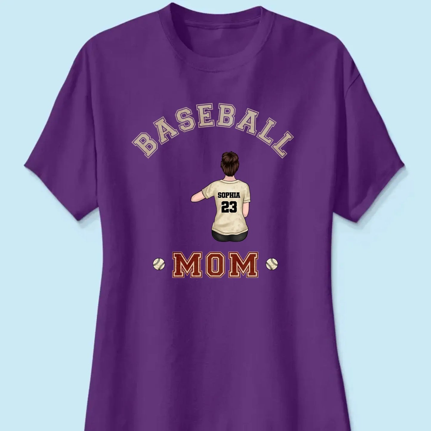 Baseball & Softball Grandma Heart Shirt – Personalized T-Shirt – Custom Sports Shirt for Proud Grandmas on Game Day or Mother’s Day Ezcustomize