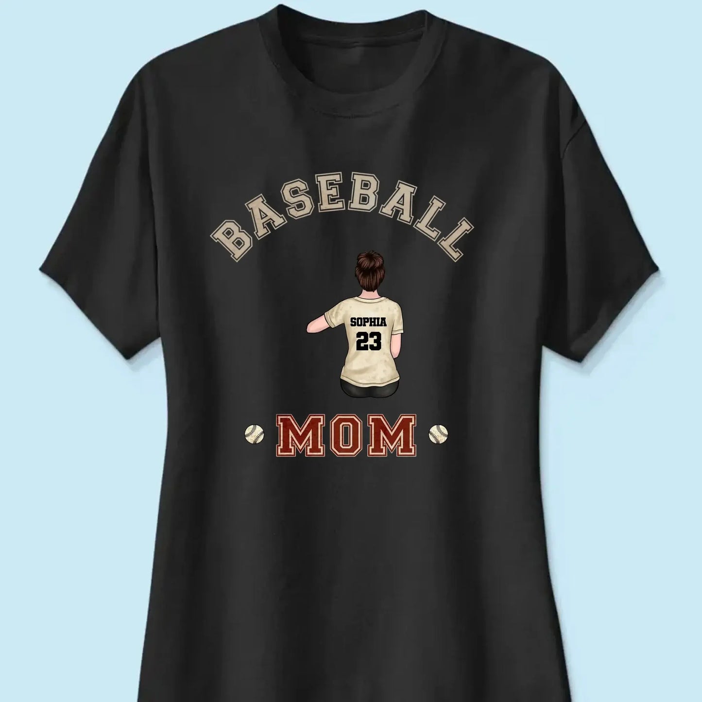 Baseball & Softball Grandma Heart Shirt – Personalized T-Shirt – Custom Sports Shirt for Proud Grandmas on Game Day or Mother’s Day Ezcustomize