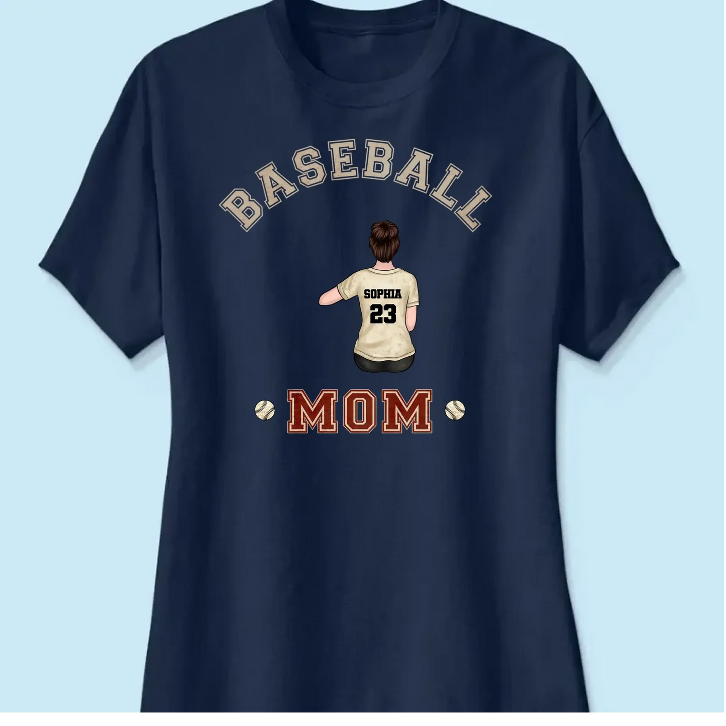 Baseball & Softball Grandma Heart Shirt – Personalized T-Shirt – Custom Sports Shirt for Proud Grandmas on Game Day or Mother’s Day Ezcustomize