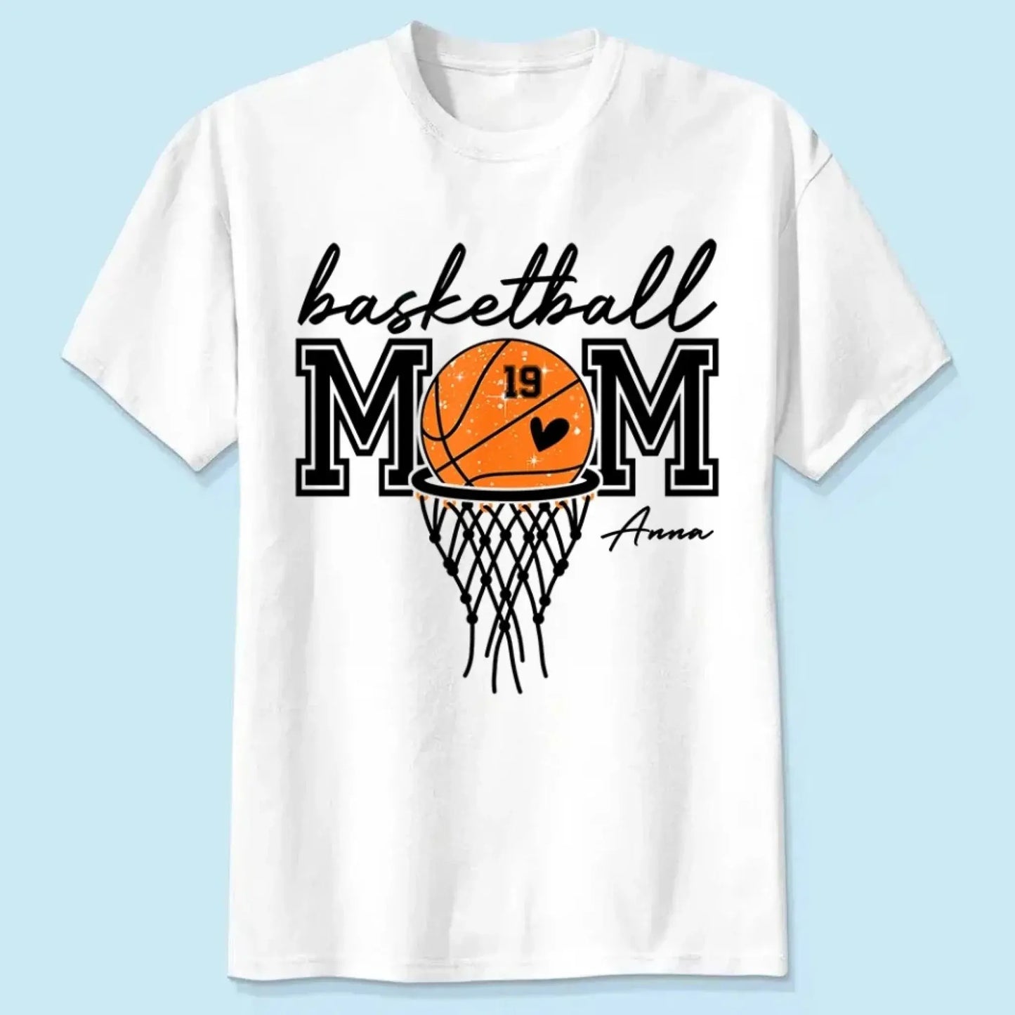 Basketball Mom Shirt – Personalized T-Shirt – Custom Gift for Basketball Mom or Dad on Game Day or Special Occasions Ezcustomize