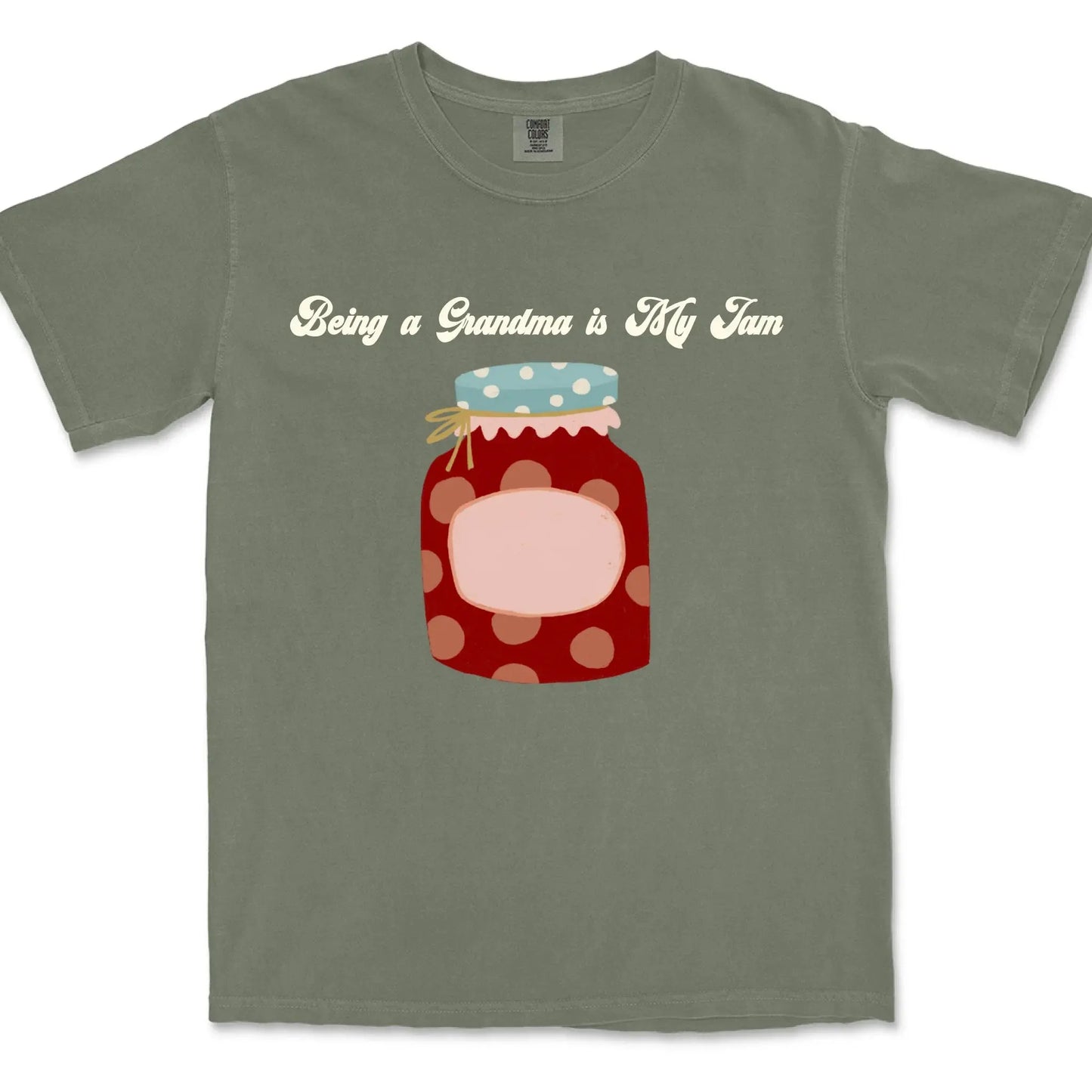 Being a Grandma is My Jam – Personalized Comfort Colors Shirt with Grandkids' Names – Cute Gift for Nana or Mimi Ezcustomize