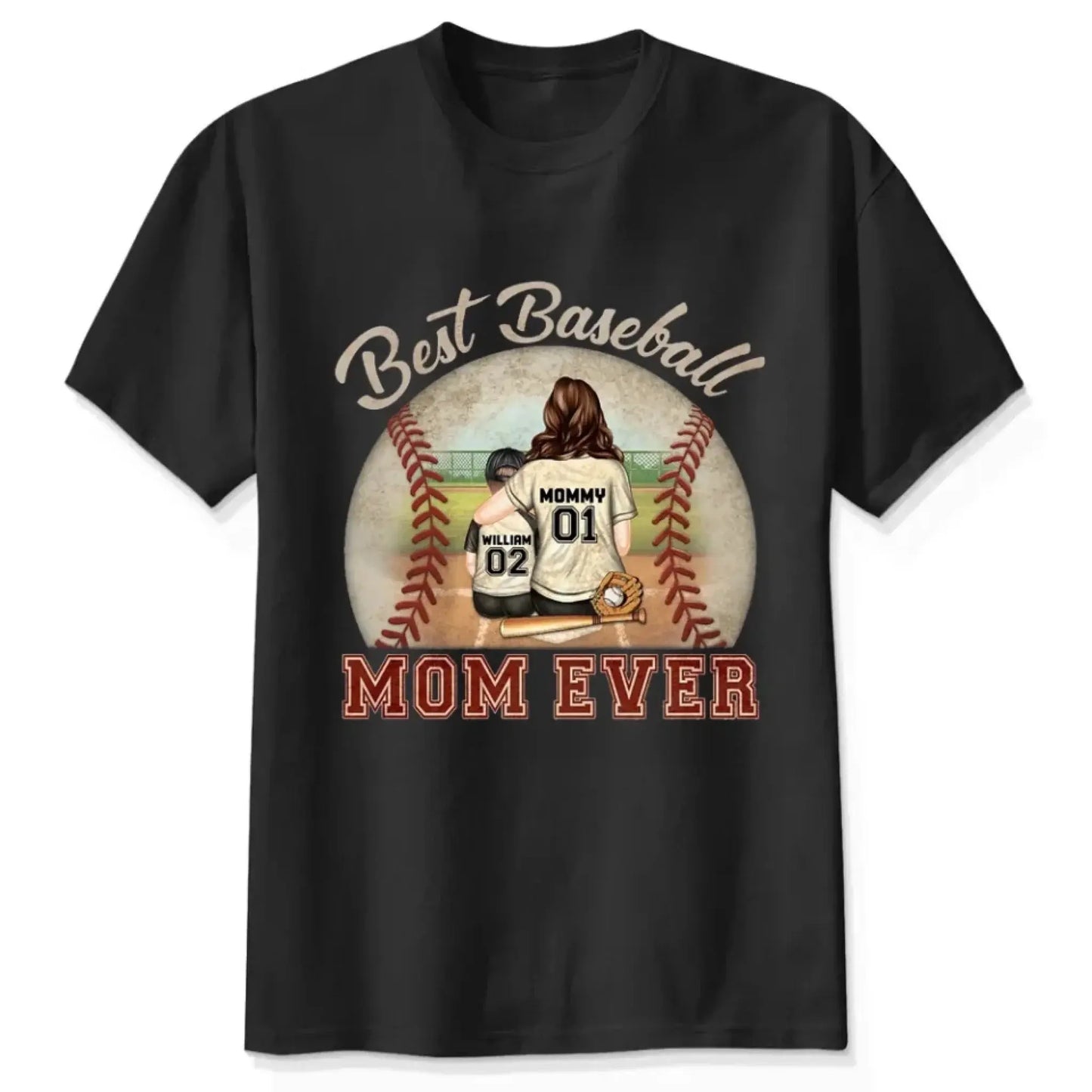 Best Baseball & Softball Mom Ever Shirt – Personalized Custom T-Shirt – Birthday or Loving Gift for Proud Sports Moms Ezcustomize