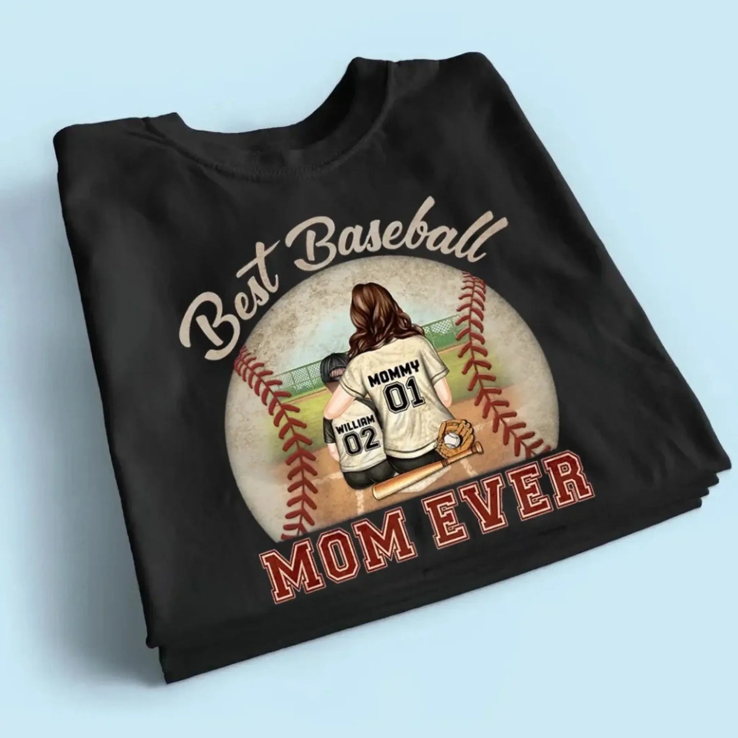 Best Baseball & Softball Mom Ever Shirt – Personalized Custom T-Shirt – Birthday or Loving Gift for Proud Sports Moms Ezcustomize