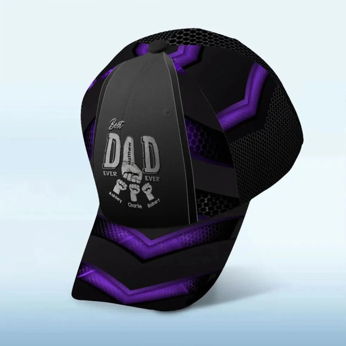 Best Dad Ever Fist Bump Design - Custom "Daddy’s Team" Cap - Perfect Anniversary & Father’s Day Gift Ezcustomize