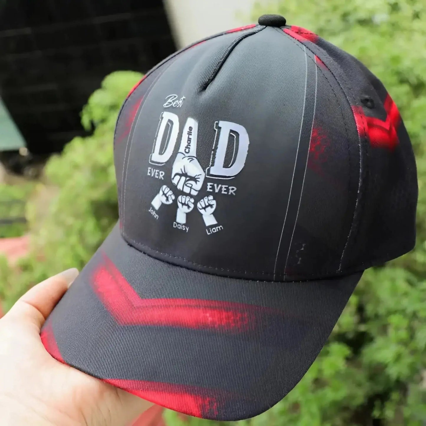 Best Dad Ever Fist Bump Design - Custom "Daddy’s Team" Cap - Perfect Anniversary & Father’s Day Gift Ezcustomize