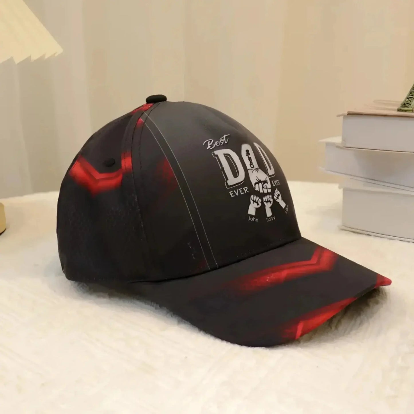 Best Dad Ever Fist Bump Design - Custom "Daddy’s Team" Cap - Perfect Anniversary & Father’s Day Gift Ezcustomize