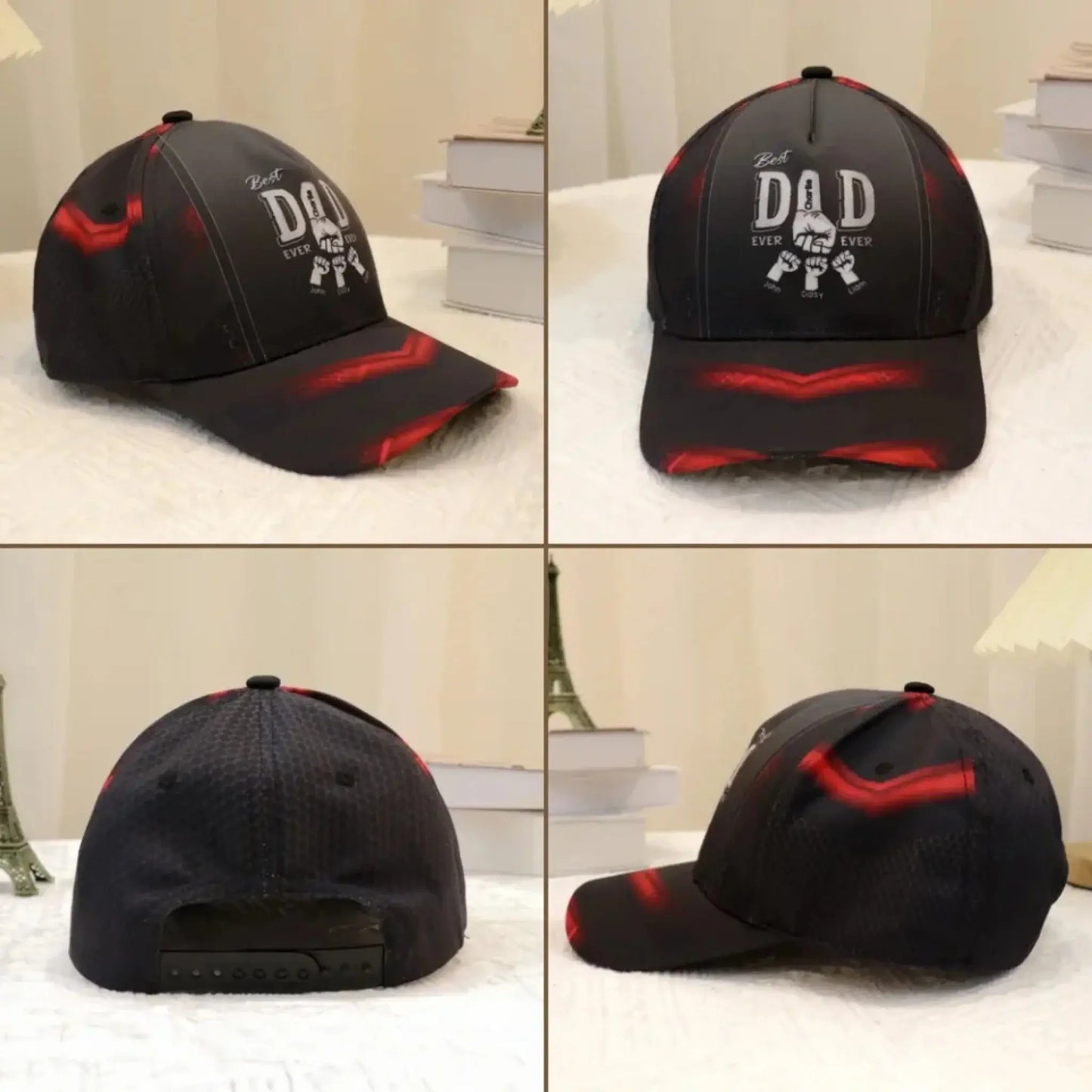Best Dad Ever Fist Bump Design - Custom "Daddy’s Team" Cap - Perfect Anniversary & Father’s Day Gift Ezcustomize
