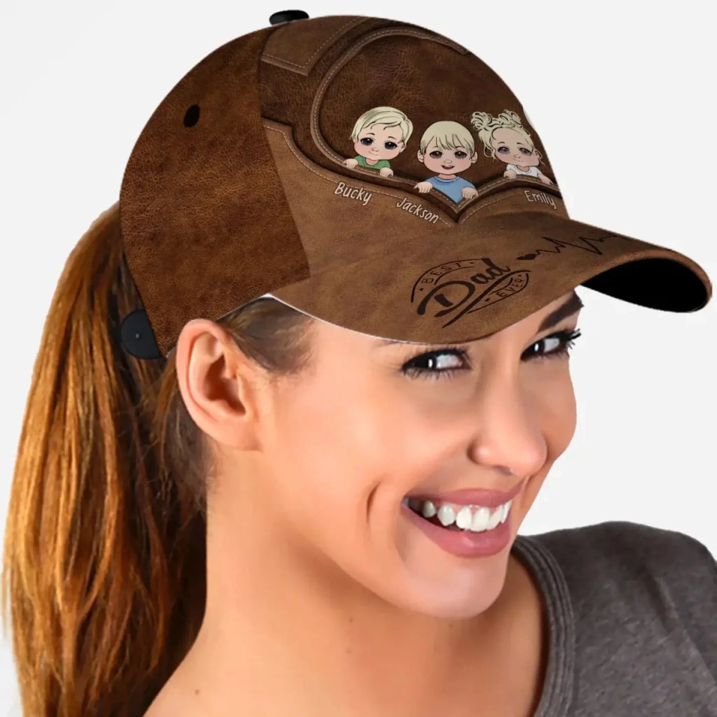 Best Dad Ever Personalized Classic Cap – Custom Father's Day Gift for Dad, Papa, Grandpa, Daddy, Dada Ezcustomize