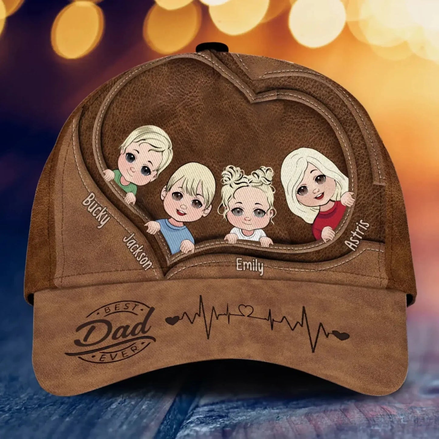 Best Dad Ever Personalized Classic Cap – Custom Father's Day Gift for Dad, Papa, Grandpa, Daddy, Dada Ezcustomize