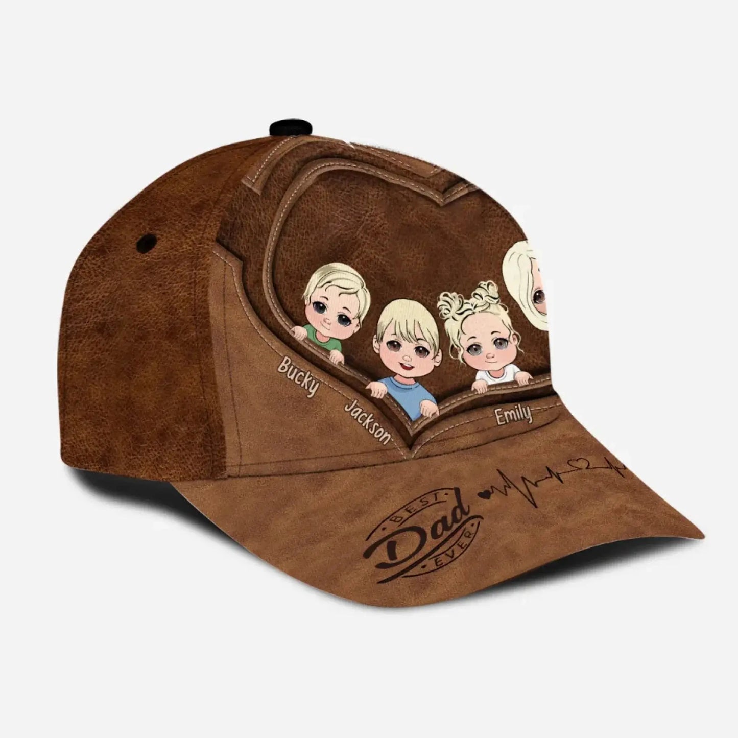 Best Dad Ever Personalized Classic Cap – Custom Father's Day Gift for Dad, Papa, Grandpa, Daddy, Dada Ezcustomize
