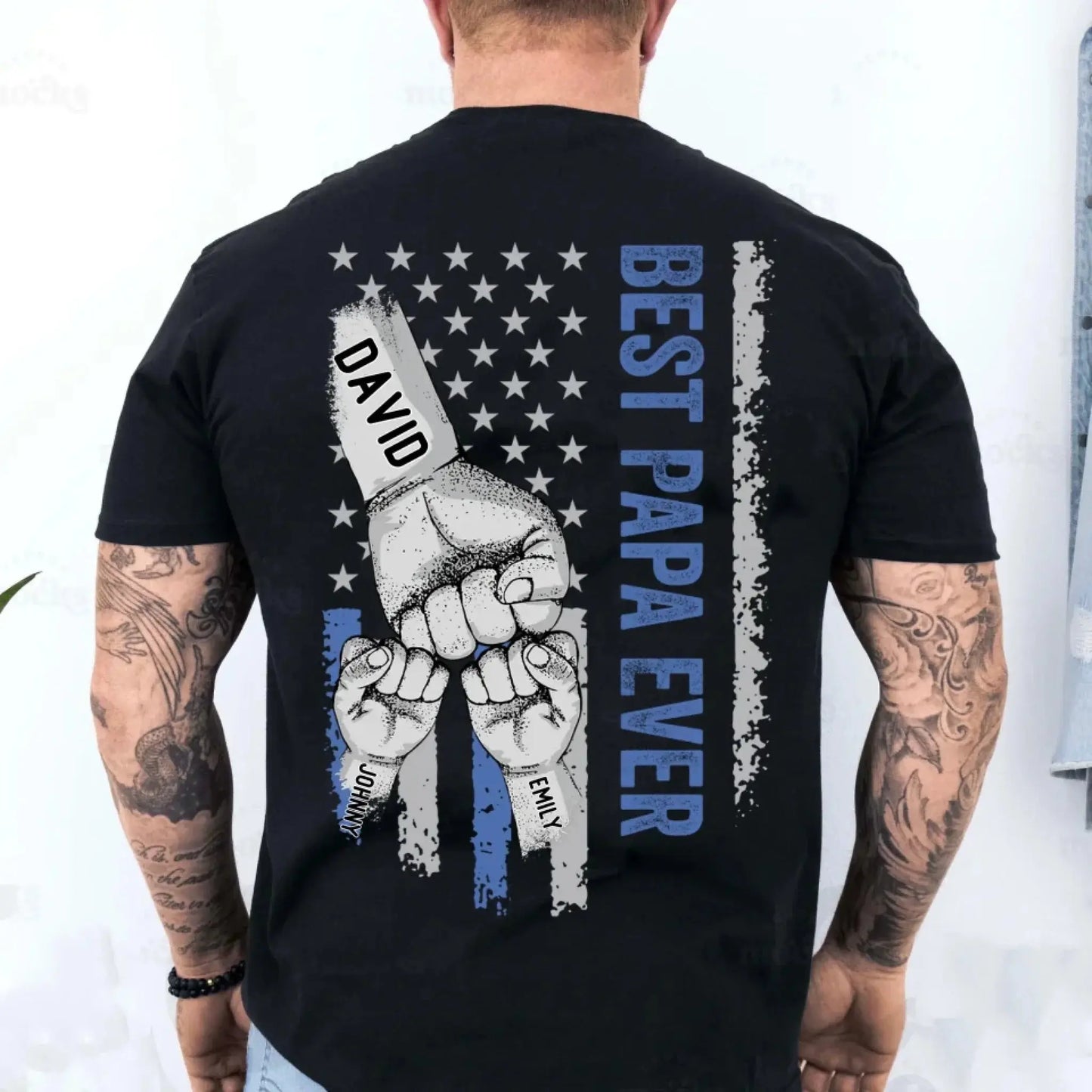 Best Grandpa Ever Shirt – Personalized T-Shirt/Hoodie – Custom Father’s Day Gift for Dad/Grandpa Ezcustomize