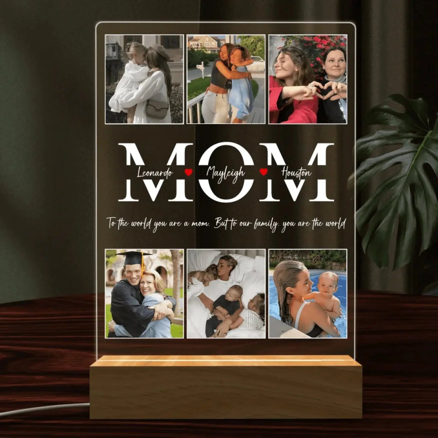 Best Mom Ever – Personalized Photo LED Night Light, Custom Mother’s Day & Birthday Gift for Mom, Stepmom, & More Ezcustomize