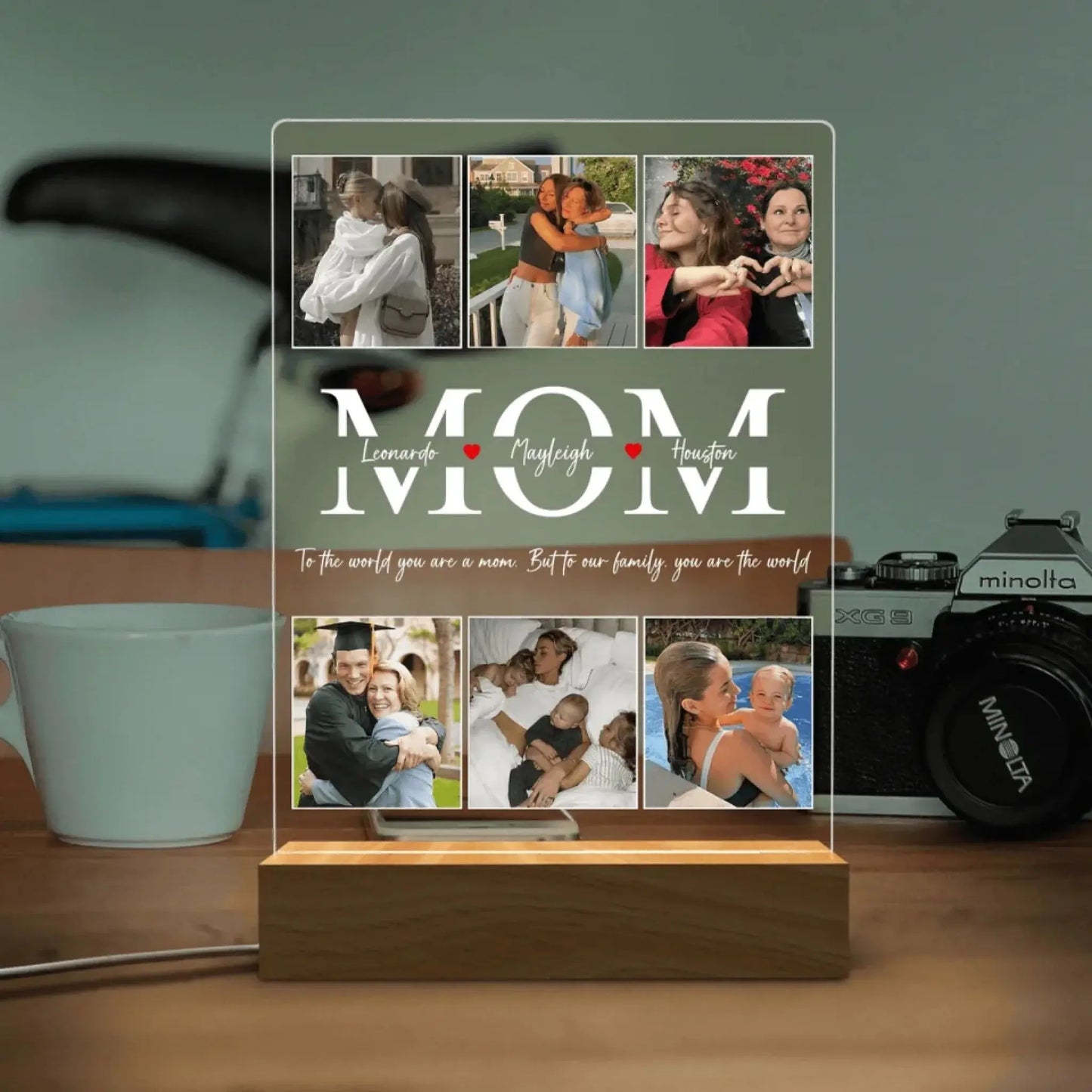 Best Mom Ever – Personalized Photo LED Night Light, Custom Mother’s Day & Birthday Gift for Mom, Stepmom, & More Ezcustomize