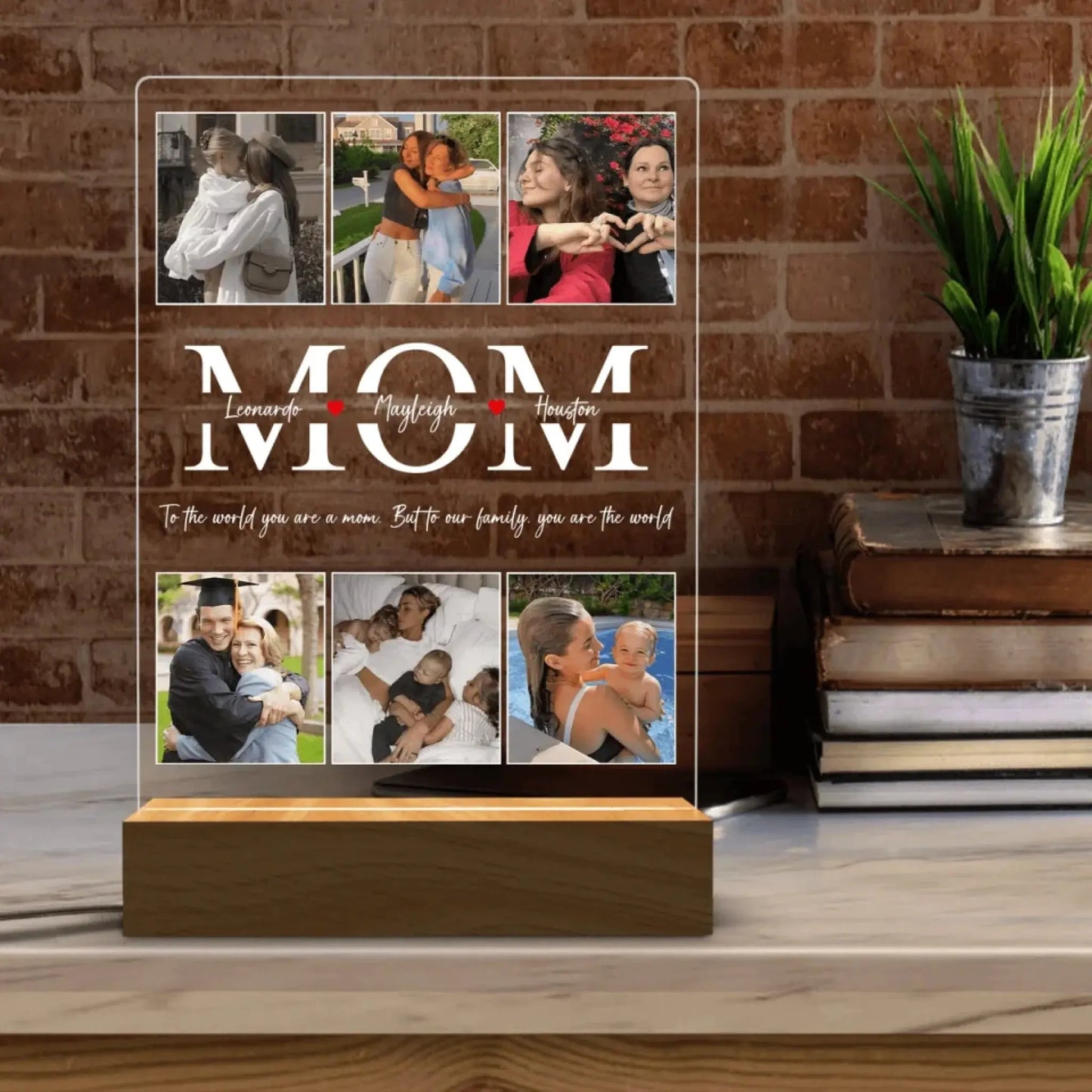 Best Mom Ever – Personalized Photo LED Night Light, Custom Mother’s Day & Birthday Gift for Mom, Stepmom, & More Ezcustomize