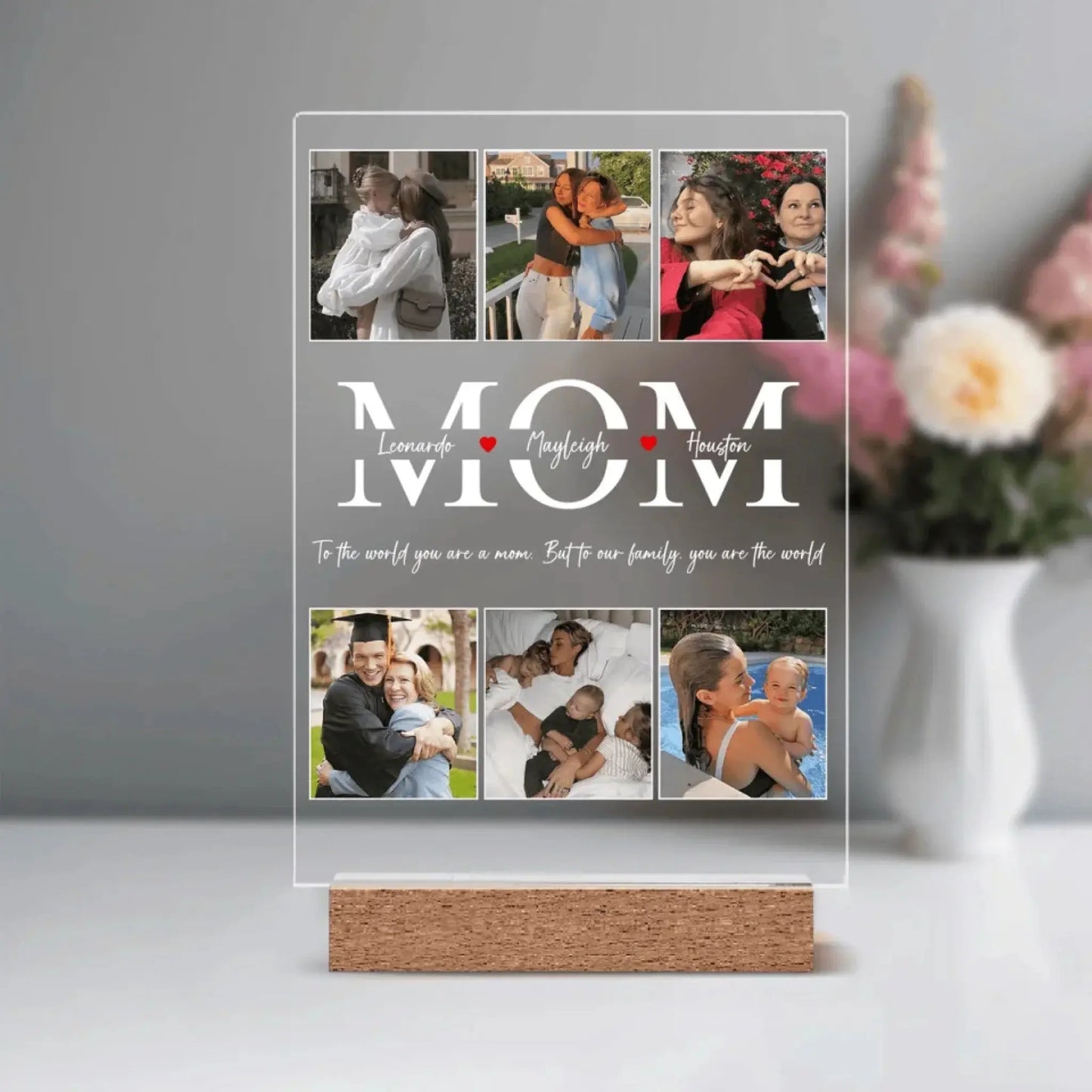 Best Mom Ever – Personalized Photo LED Night Light, Custom Mother’s Day & Birthday Gift for Mom, Stepmom, & More Ezcustomize