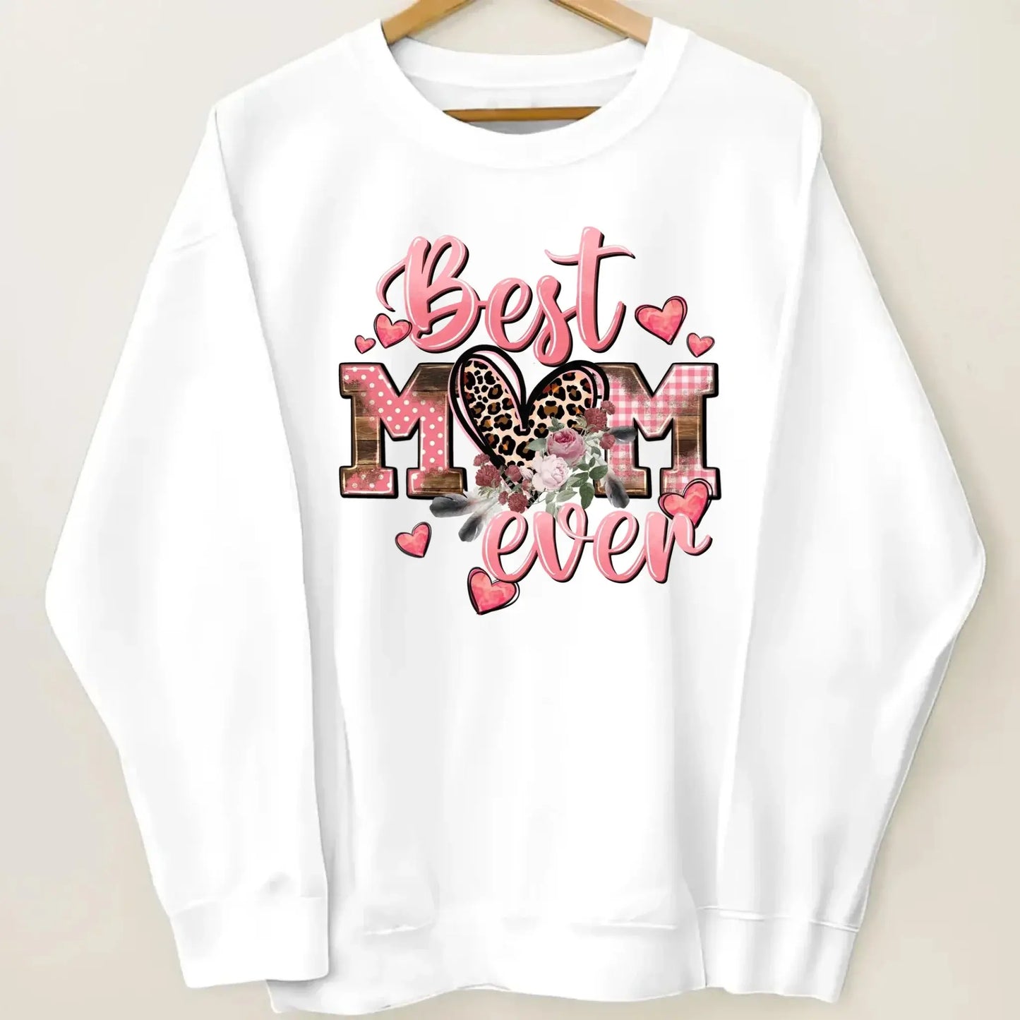 Best Mom/Grandma Ever Leopard Print – Personalized Sweatshirt – Custom Gift for Mother’s Day or Birthday from Kids or Grandkids Ezcustomize