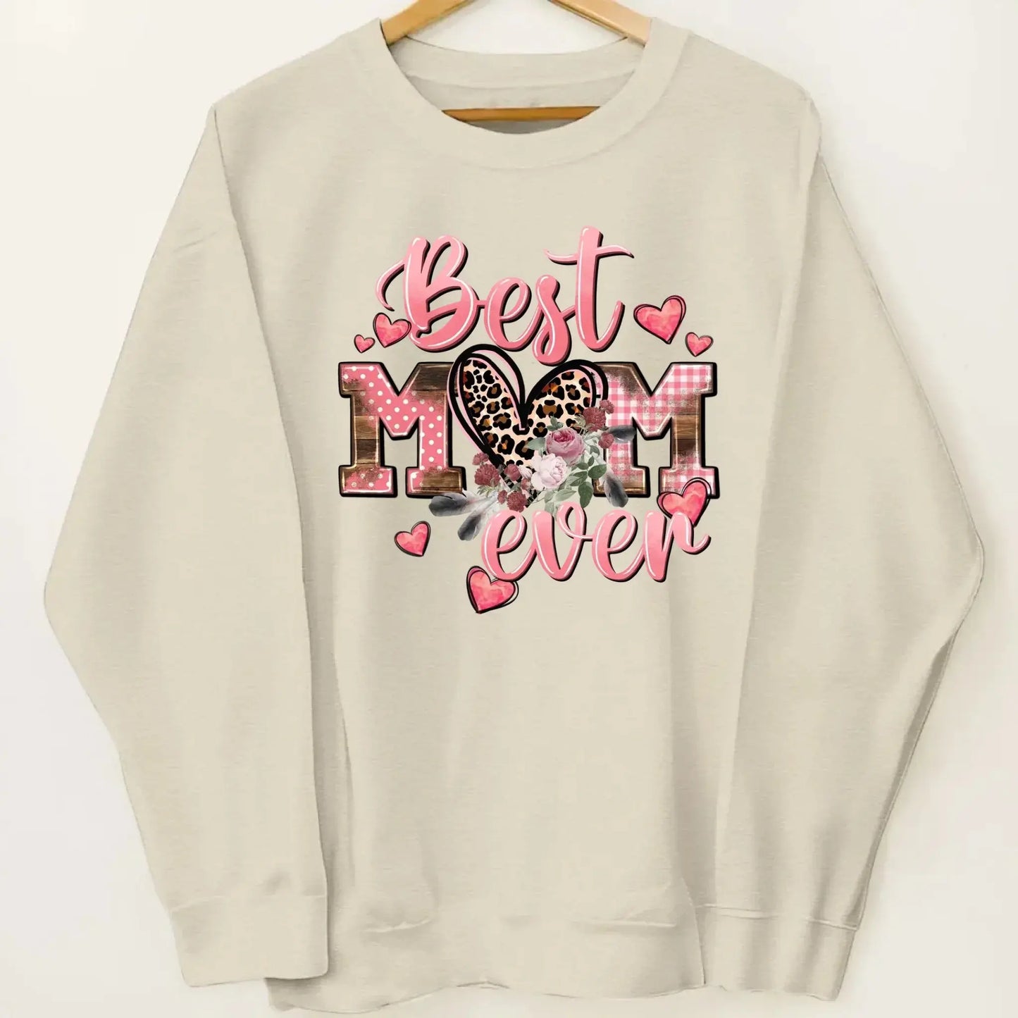Best Mom/Grandma Ever Leopard Print – Personalized Sweatshirt – Custom Gift for Mother’s Day or Birthday from Kids or Grandkids Ezcustomize