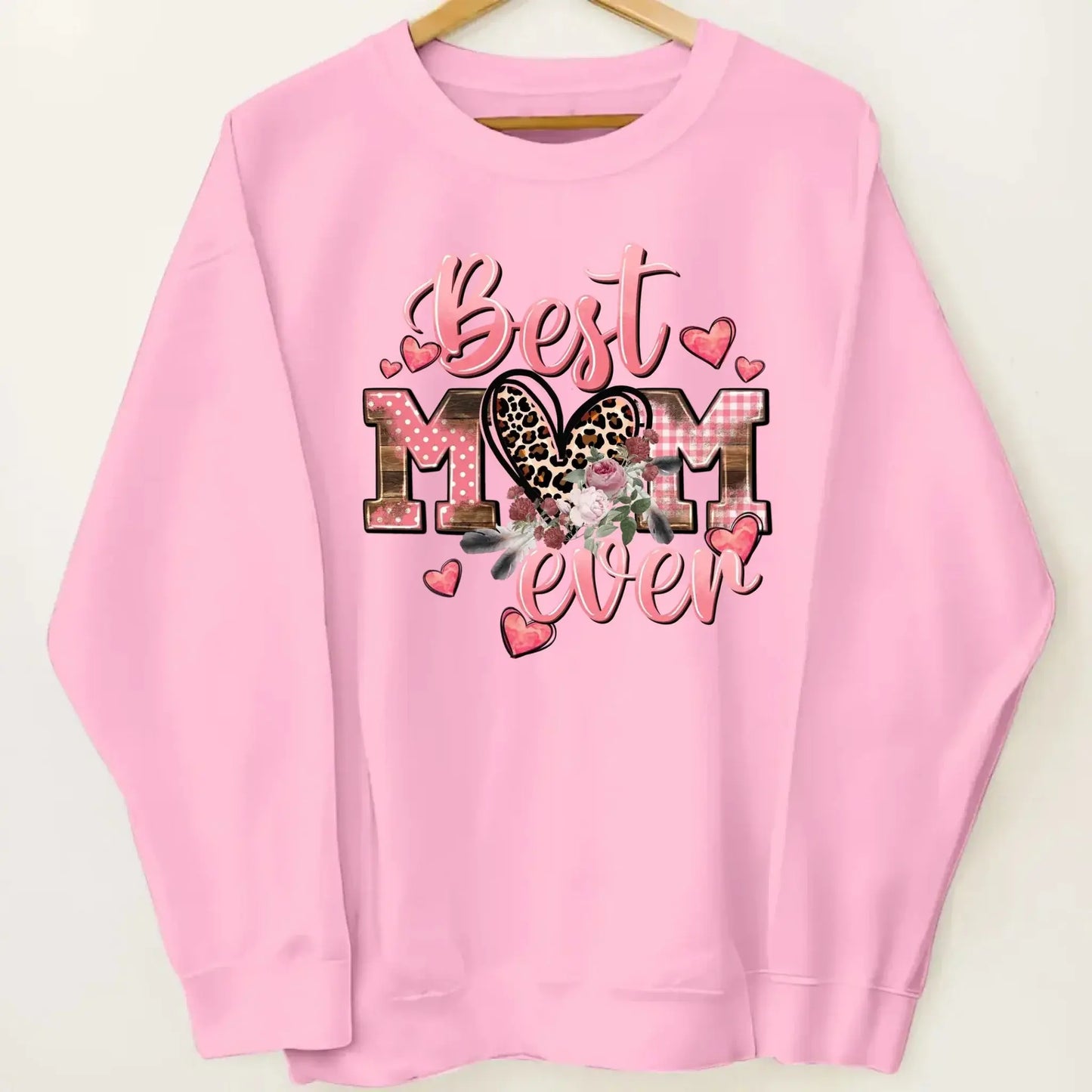 Best Mom/Grandma Ever Leopard Print – Personalized Sweatshirt – Custom Gift for Mother’s Day or Birthday from Kids or Grandkids Ezcustomize