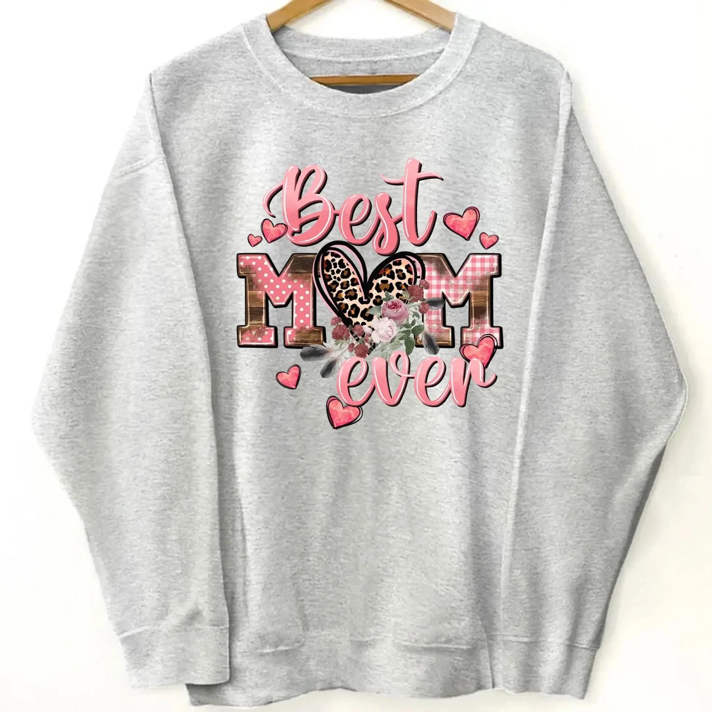 Best Mom/Grandma Ever Leopard Print – Personalized Sweatshirt – Custom Gift for Mother’s Day or Birthday from Kids or Grandkids Ezcustomize