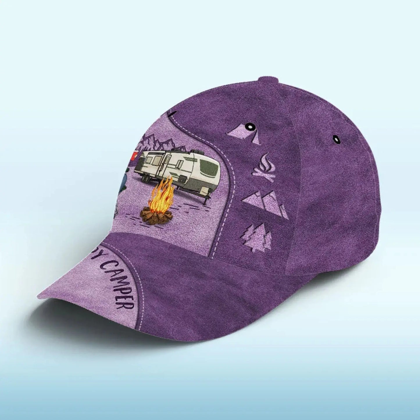 Camping Is My Therapy Hat – Personalized All Over Print Classic Cap – Custom Gift for Camping Lovers Ezcustomize