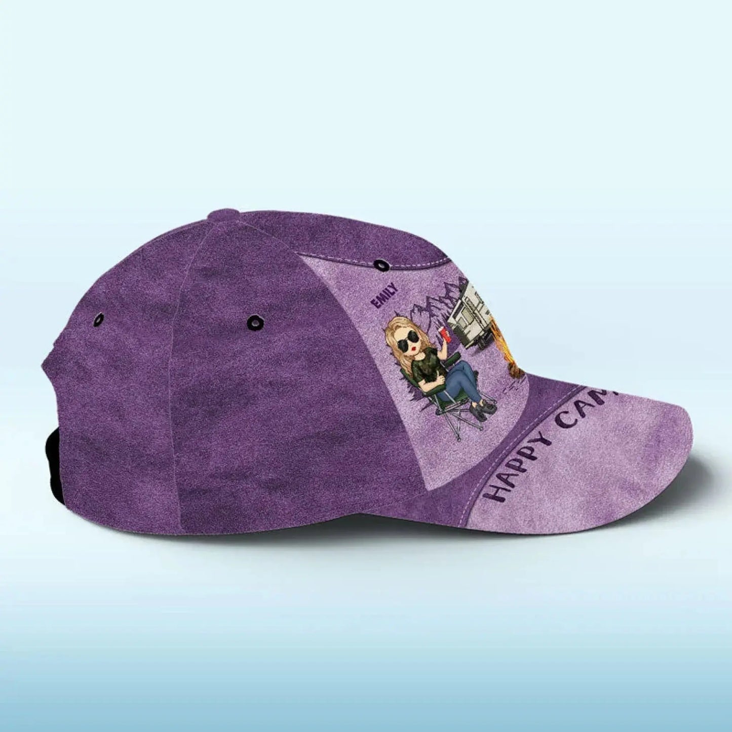 Camping Is My Therapy Hat – Personalized All Over Print Classic Cap – Custom Gift for Camping Lovers Ezcustomize