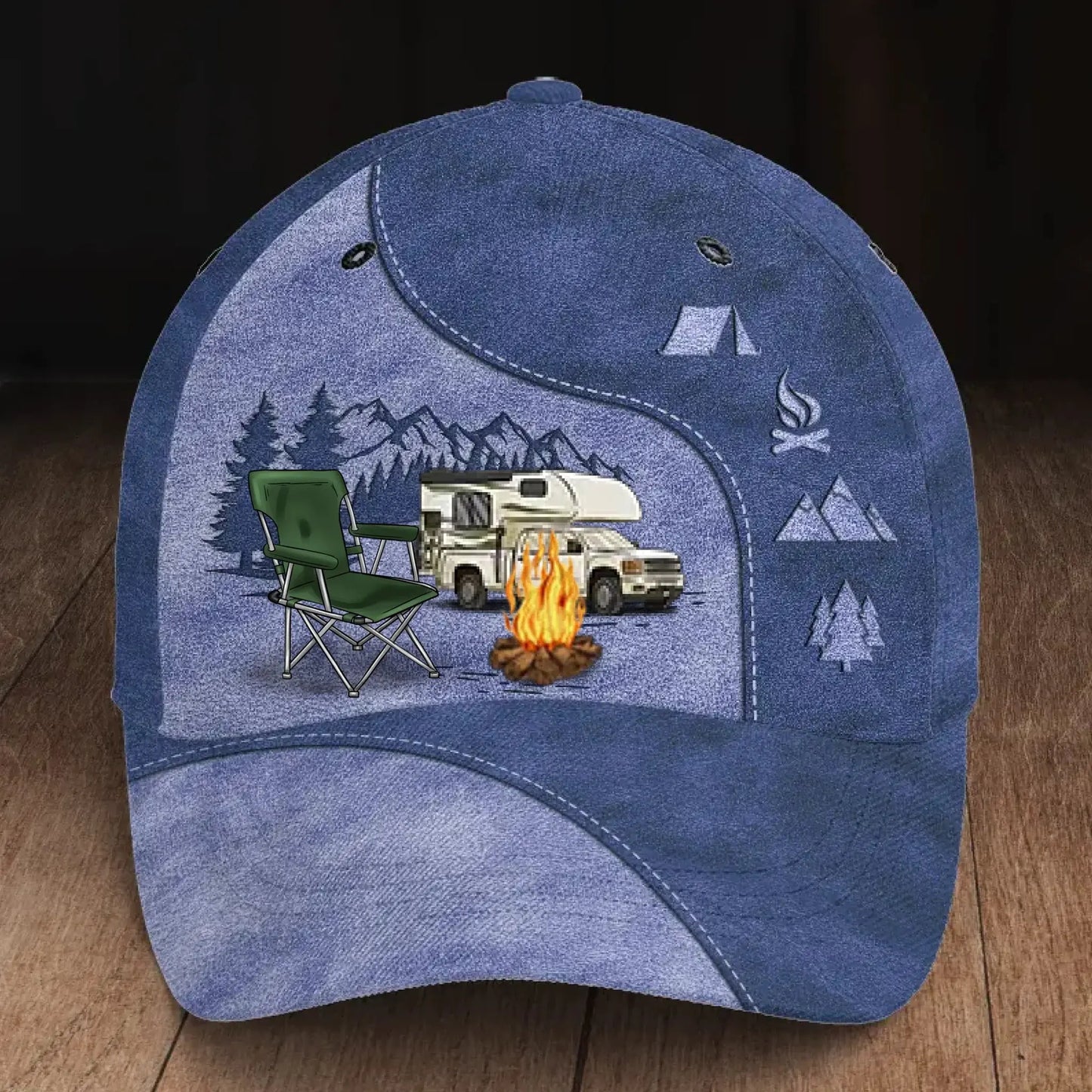 Camping Is My Therapy Hat – Personalized All Over Print Classic Cap – Custom Gift for Camping Lovers Ezcustomize