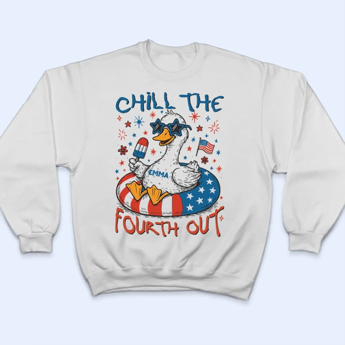 Chill The Fourth Out – Funny Patriotic Goose T-Shirt – Hilarious Independence Day Gift for Summer Ezcustomize