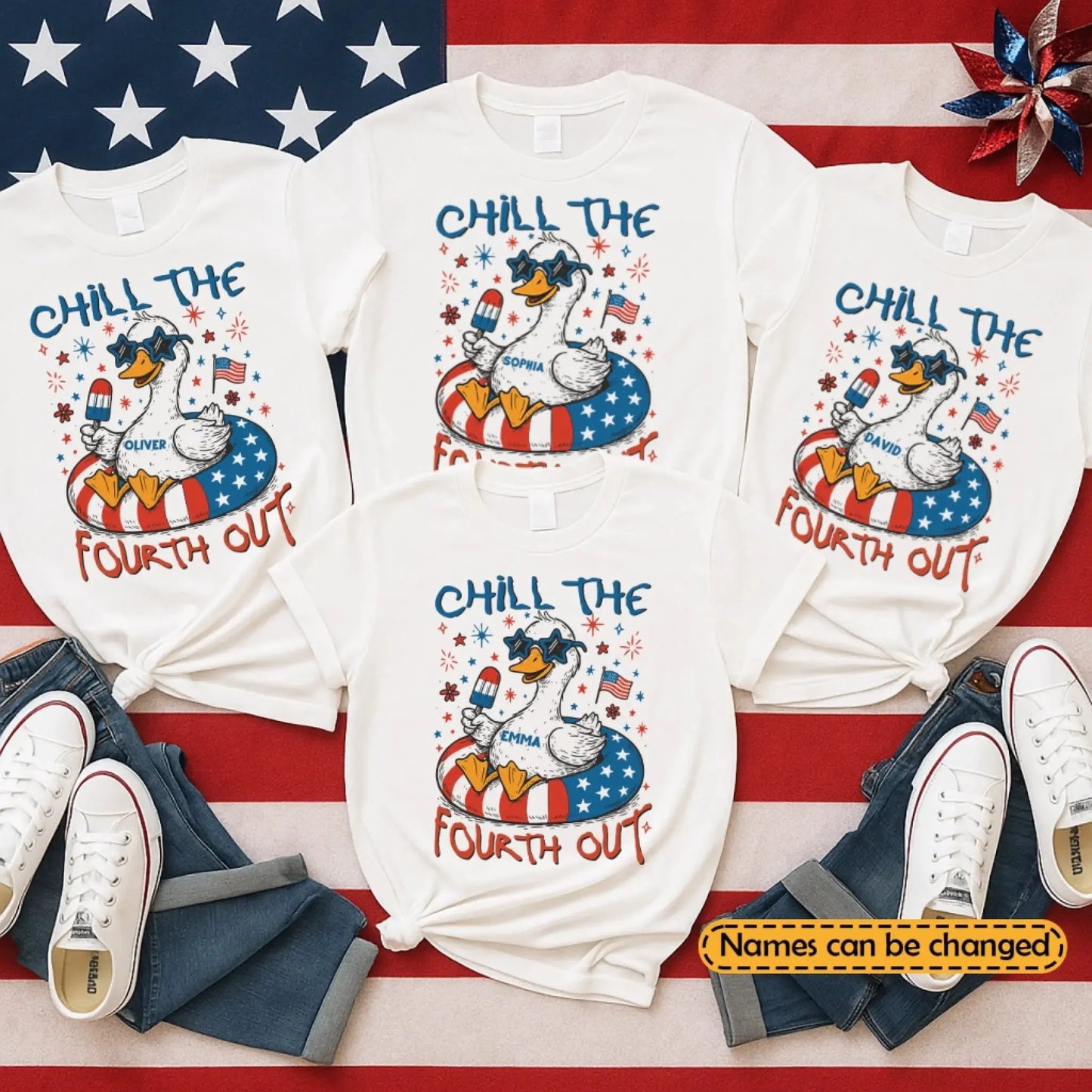 Chill The Fourth Out – Funny Patriotic Goose T-Shirt – Hilarious Independence Day Gift for Summer Ezcustomize