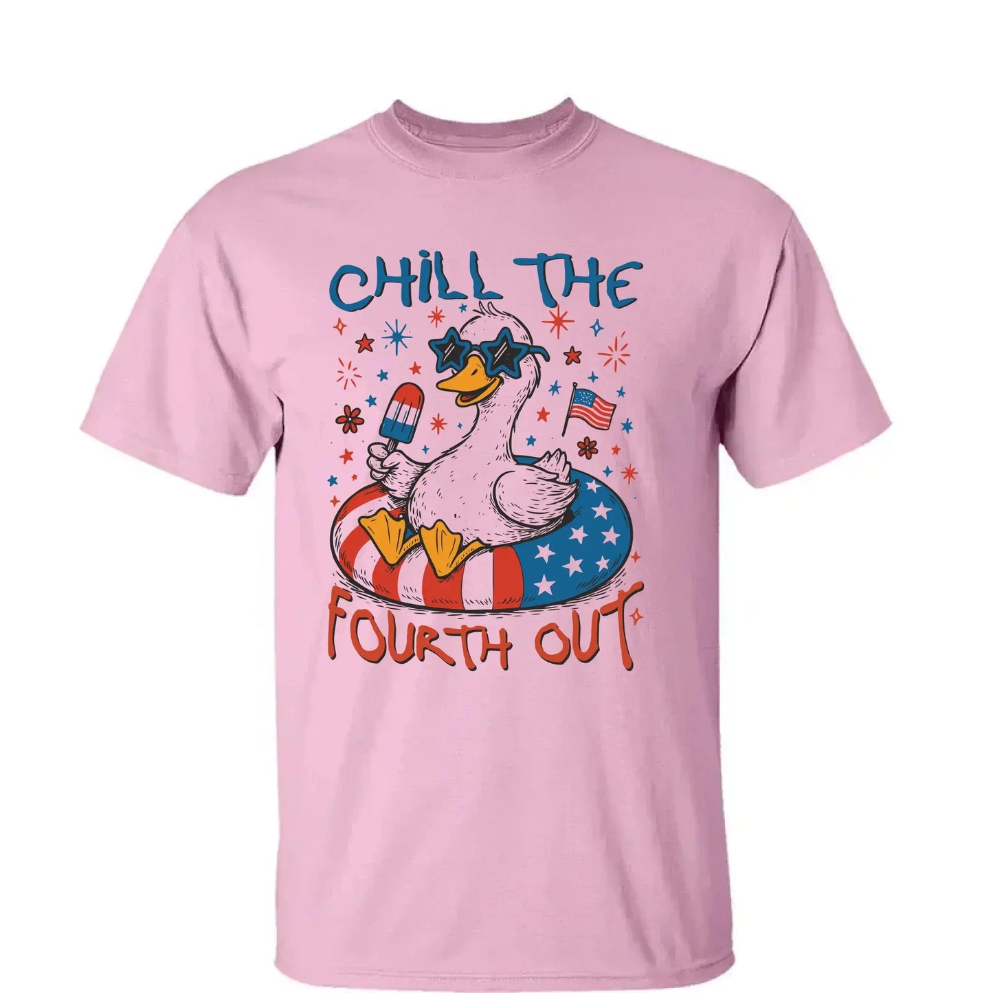 Chill The Fourth Out – Funny Patriotic Goose T-Shirt – Hilarious Independence Day Gift for Summer Ezcustomize