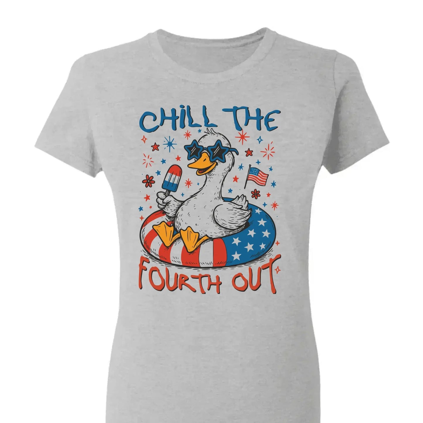 Chill The Fourth Out – Funny Patriotic Goose T-Shirt – Hilarious Independence Day Gift for Summer Ezcustomize