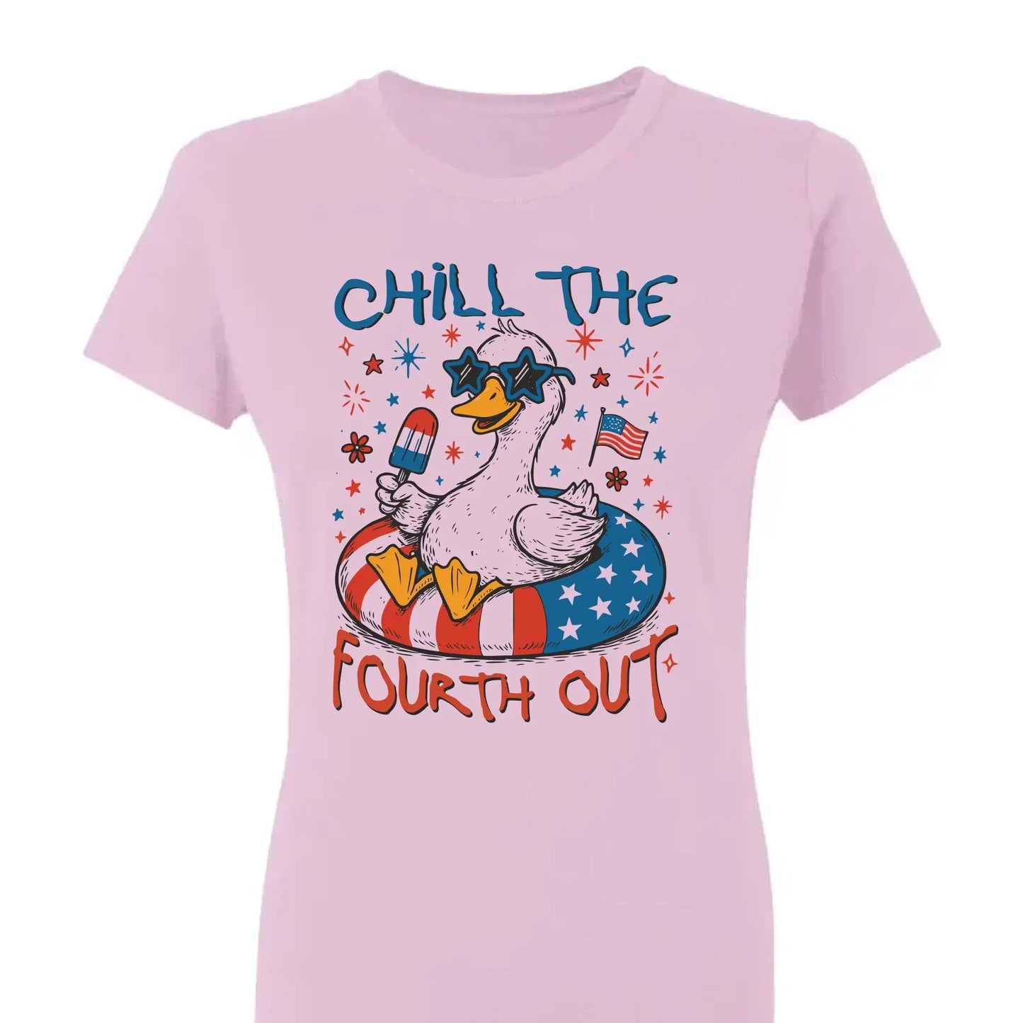 Chill The Fourth Out – Funny Patriotic Goose T-Shirt – Hilarious Independence Day Gift for Summer Ezcustomize