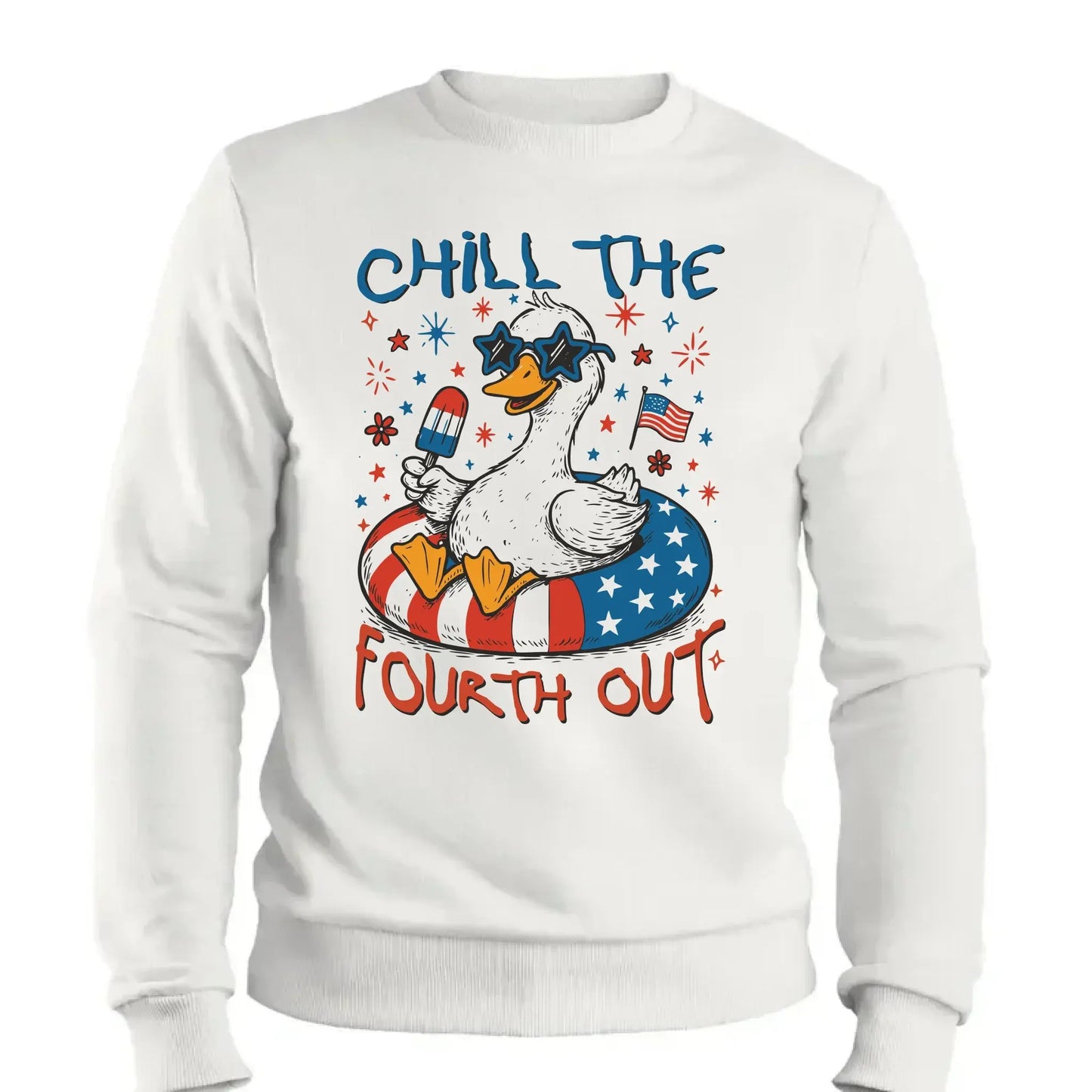 Chill The Fourth Out – Funny Patriotic Goose T-Shirt – Hilarious Independence Day Gift for Summer Ezcustomize