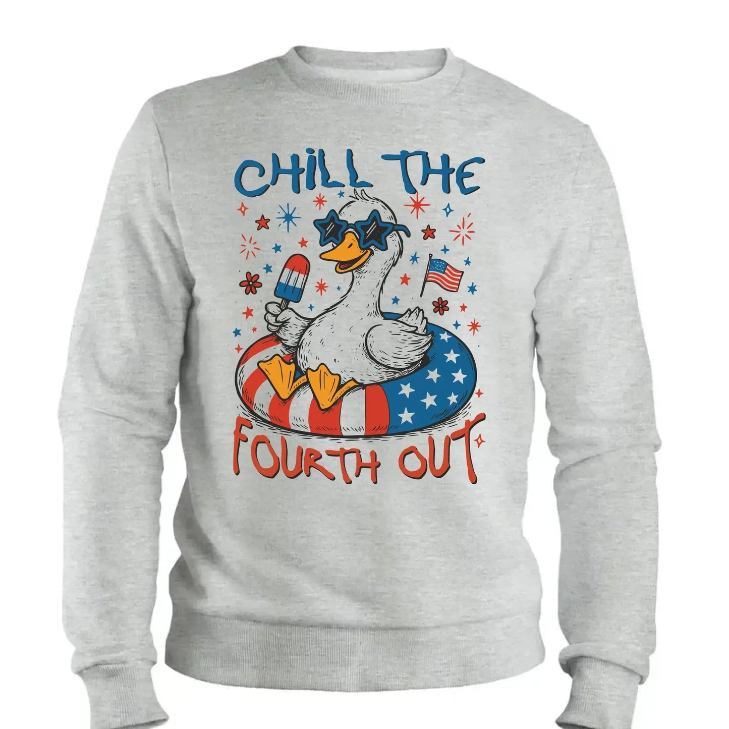 Chill The Fourth Out – Funny Patriotic Goose T-Shirt – Hilarious Independence Day Gift for Summer Ezcustomize