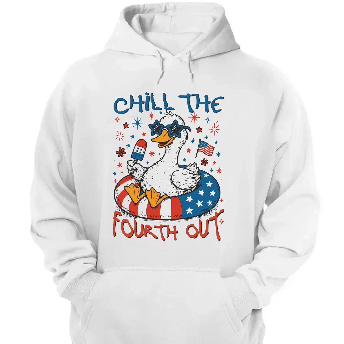 Chill The Fourth Out – Funny Patriotic Goose T-Shirt – Hilarious Independence Day Gift for Summer Ezcustomize