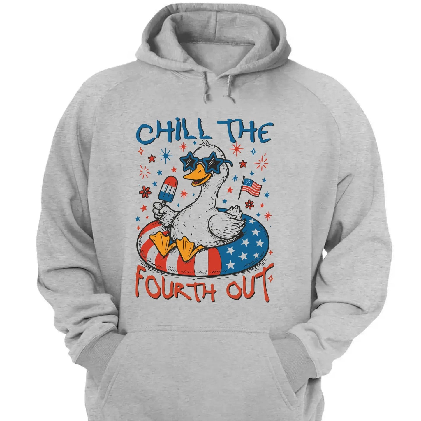 Chill The Fourth Out – Funny Patriotic Goose T-Shirt – Hilarious Independence Day Gift for Summer Ezcustomize