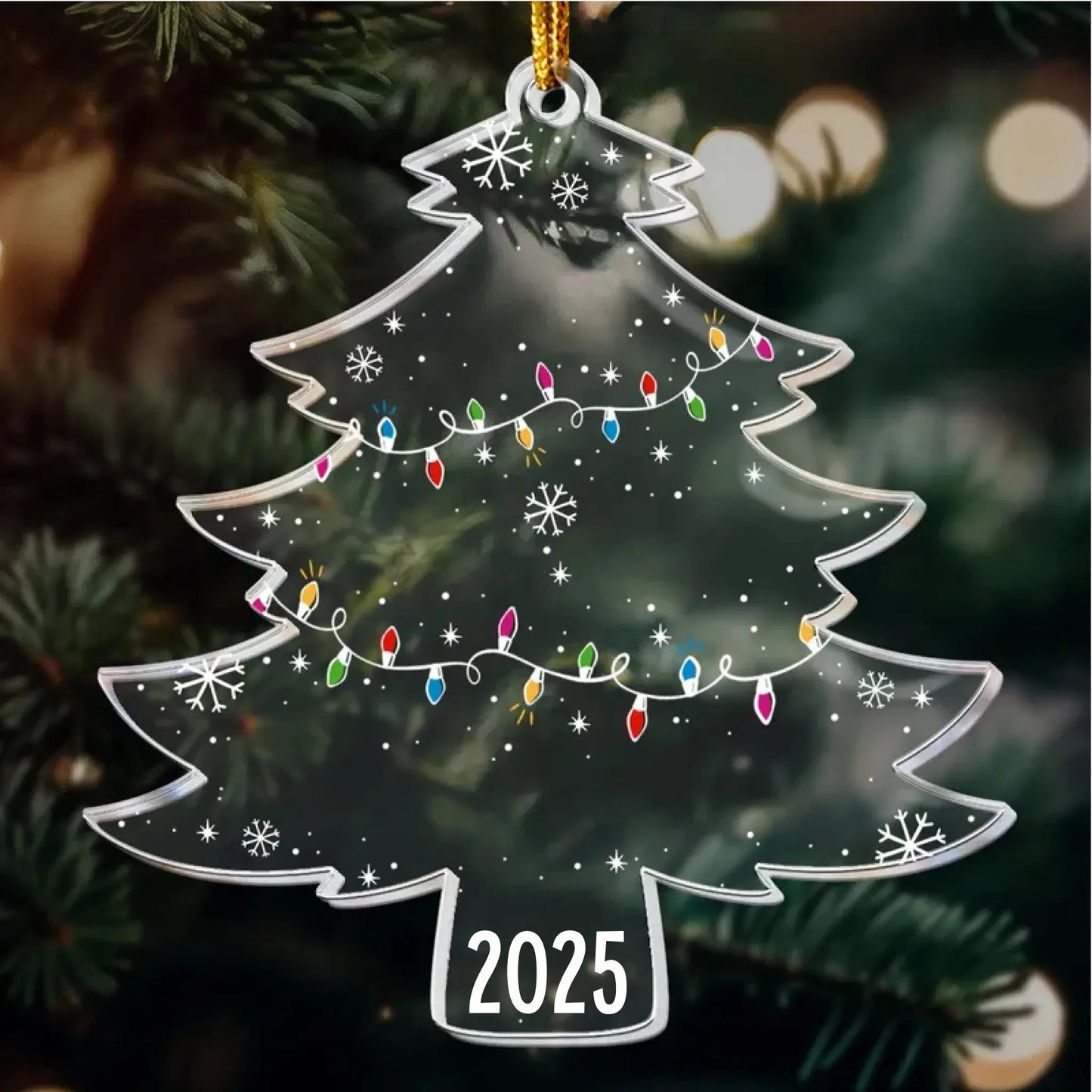 Christmas Tree with Family Names – Custom Acrylic Ornament – Personalized Holiday Gift for Parents, Kids & Loved Ones Ezcustomize