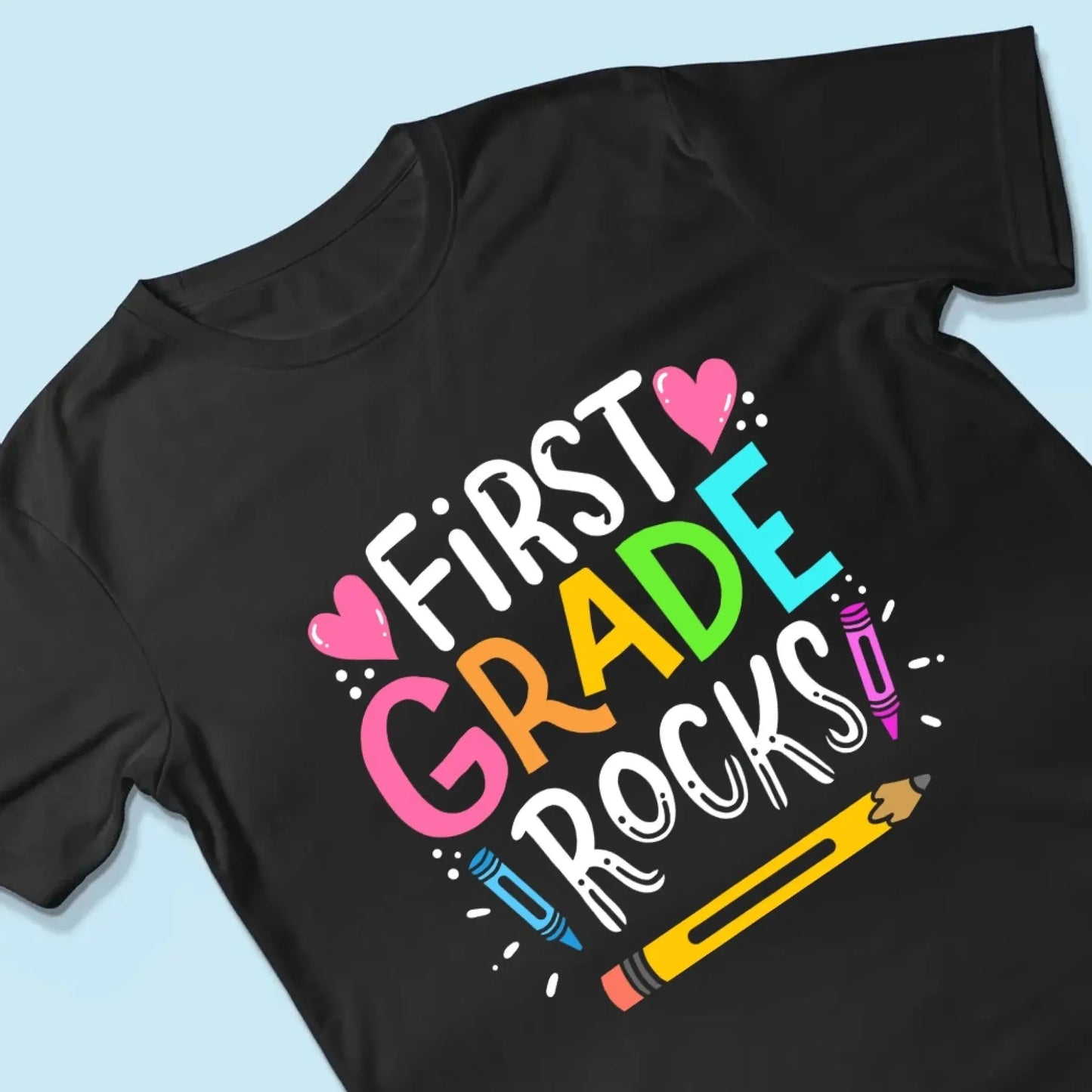 Colorful Back to School Teacher Shirt – Personalized Custom Grade T-Shirt for Kindergarten, Pre-K, 1st–5th Grade, Preschool Ezcustomize