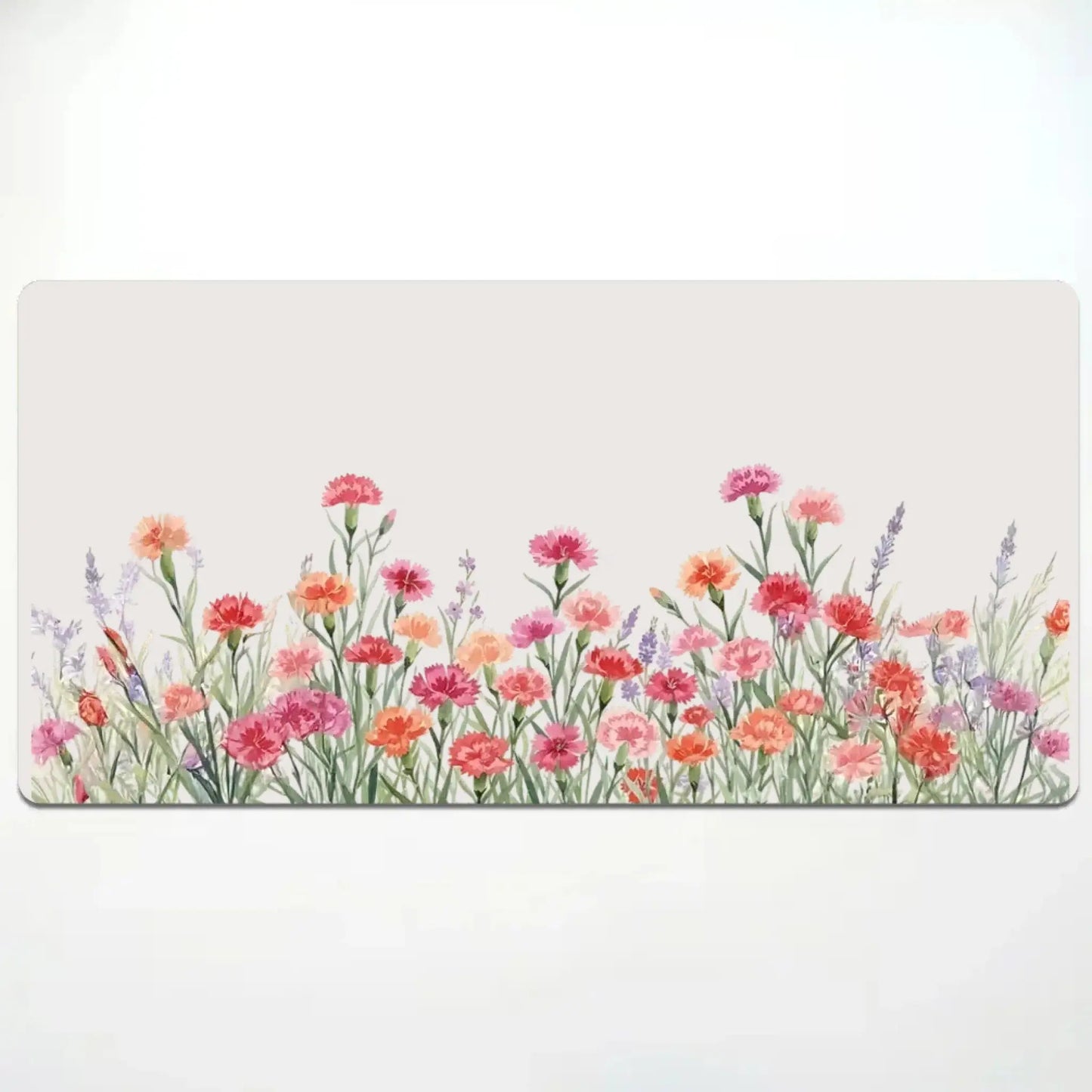 Custom Birth Month Flower & Name Floral Design - Personalized Desk Mat - Gift for Women, Friend, Teacher, Mom, Coworker