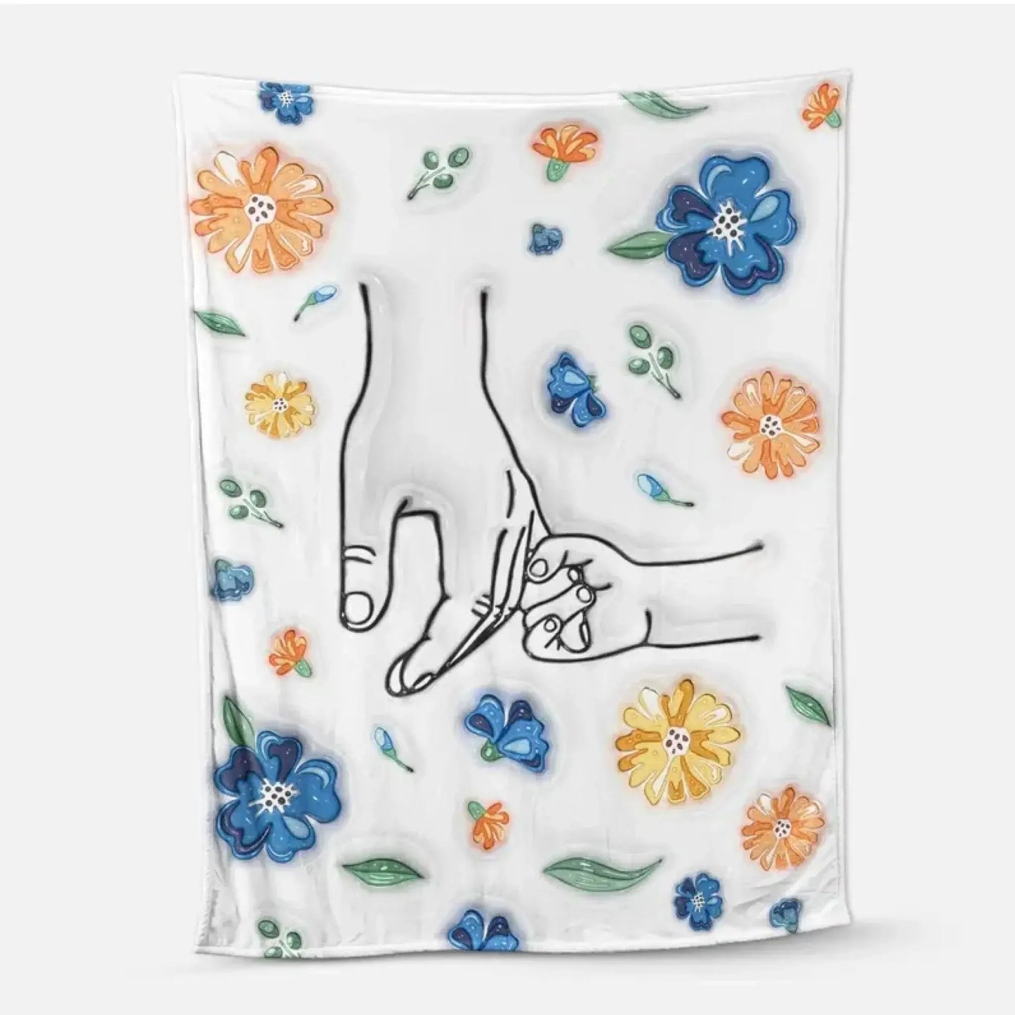 Custom Cozy Home Decor - Personalized Floral Fleece Blanket Throw – Thoughtful Mother’s Day, Birthday & Christmas Gift for Mom Ezcustomize